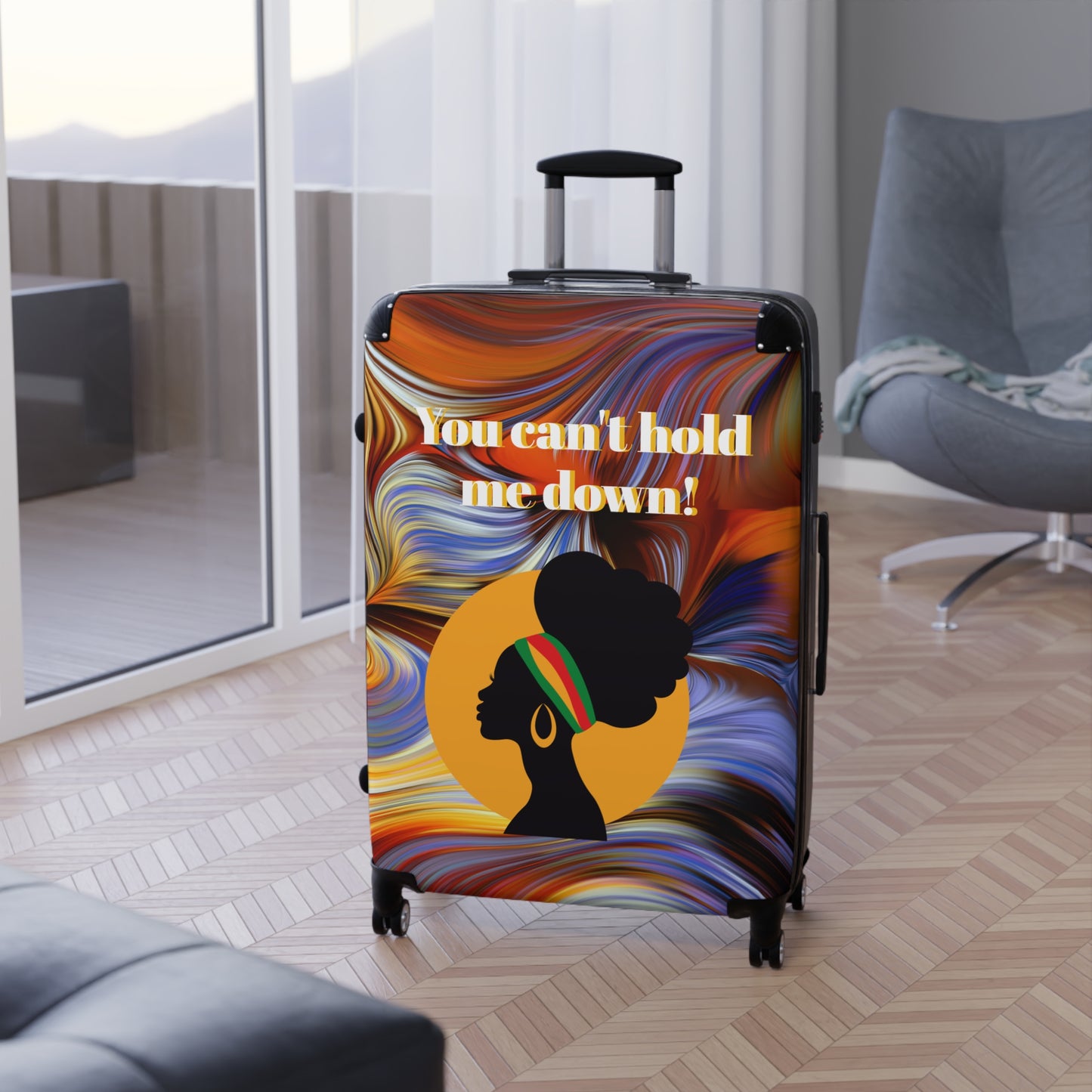 Afrocentric Suitcase for Women, Personalization Available Upon Request