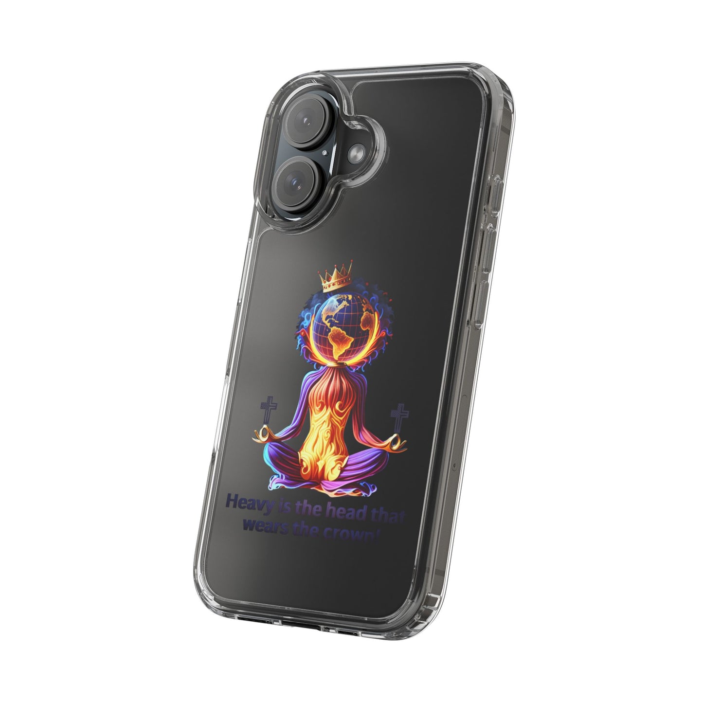 "Heavy is the Head" Clear Cellphone Case Cases, Inspirational Cellphone Case for iPhone and Samsung Phones, Custom Cellphone Case