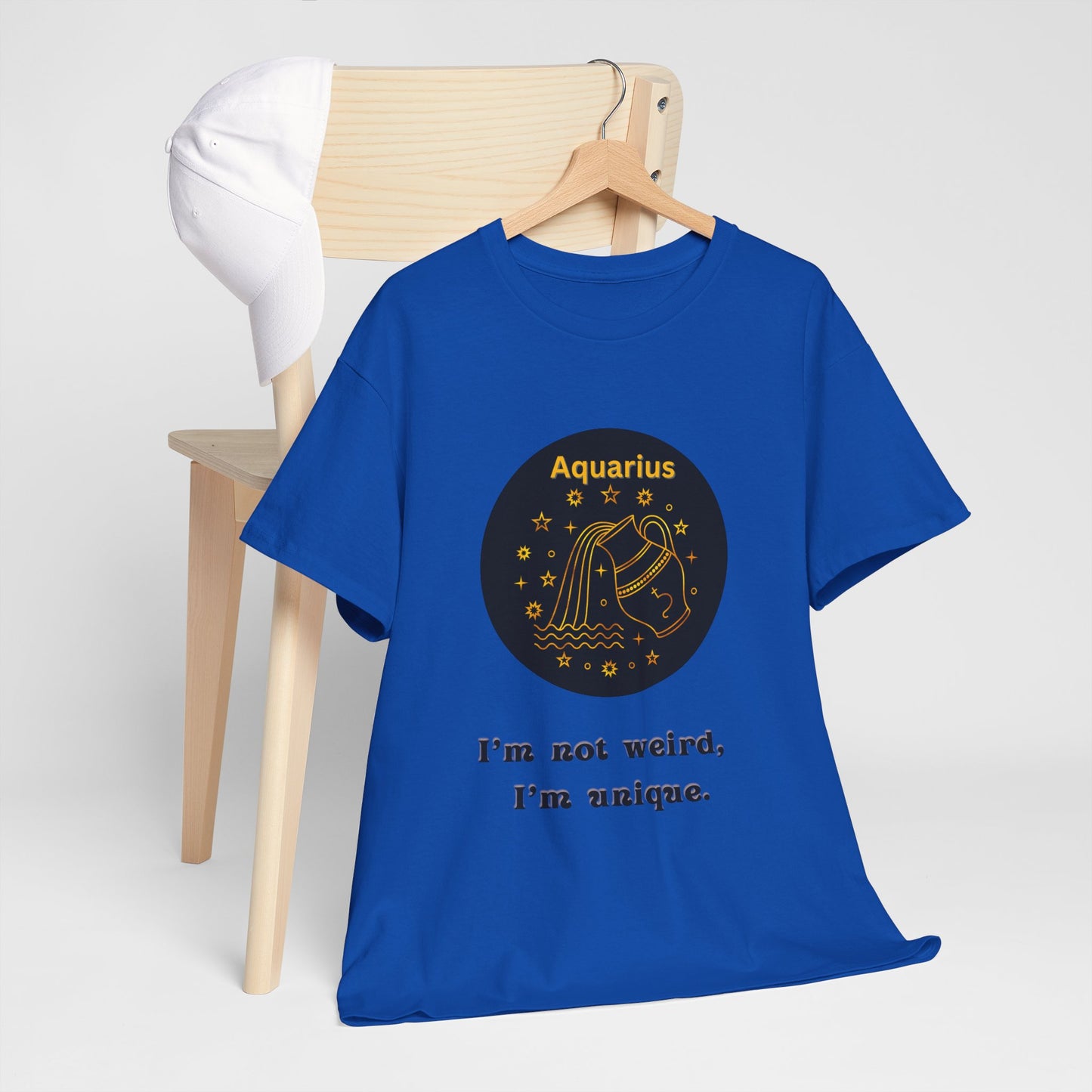 Aquarius T-Shirt, Aquarius Horoscope Gifts, Birth Month Gifts, Zodiac Sign T-Shirt Gifts, Astrology T-Shirt, Unisex Heavy Cotton Tee