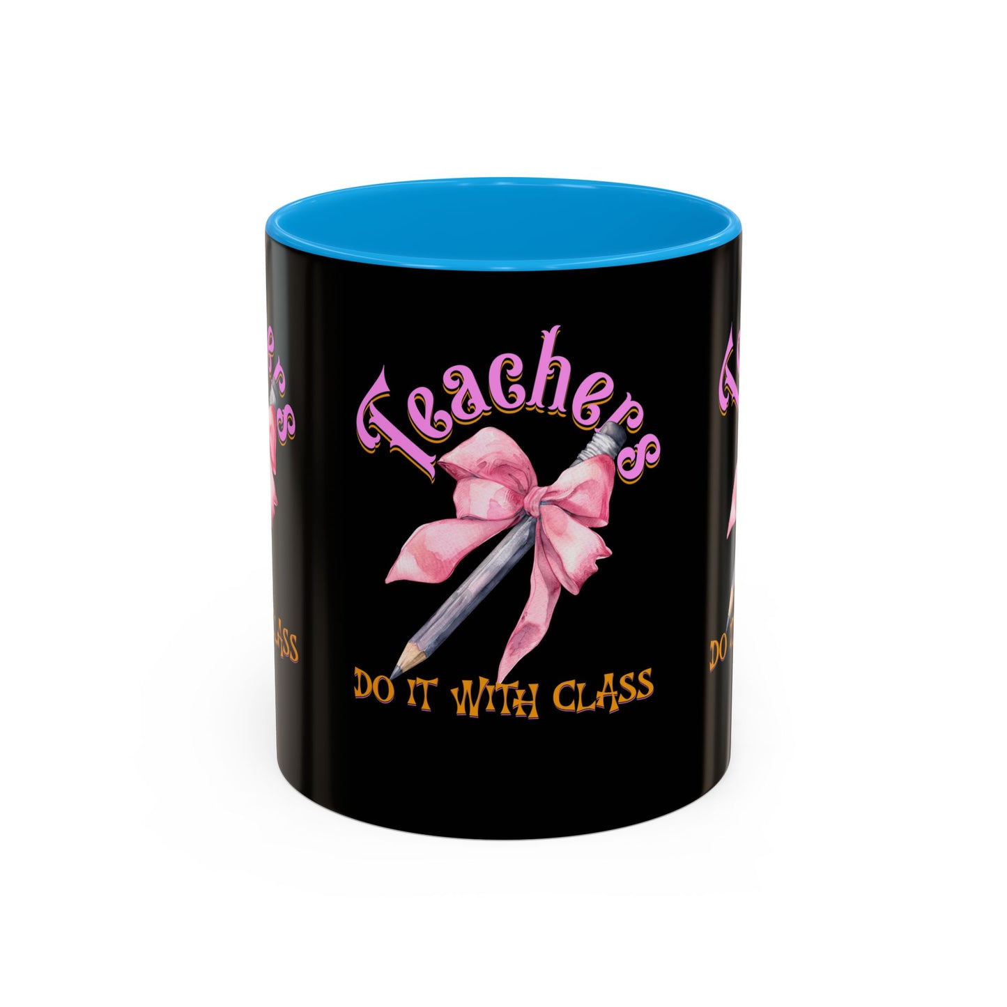 Colorful Mugs (11oz, 15oz), Teacher Appreciation Gift, Cute Gift for Teachers, Coffee Mug for Teachers, Coquette Bow Coffee Mug