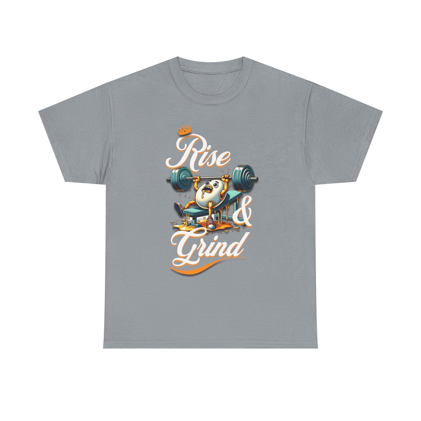 Egg-cellent Grind T-Shirts, Rise & Grind Gym Motivational Unisex Tee, Humorous T-Shirt for Fitness Enthusiasts, Motivational Cute Fitness T-Shirt