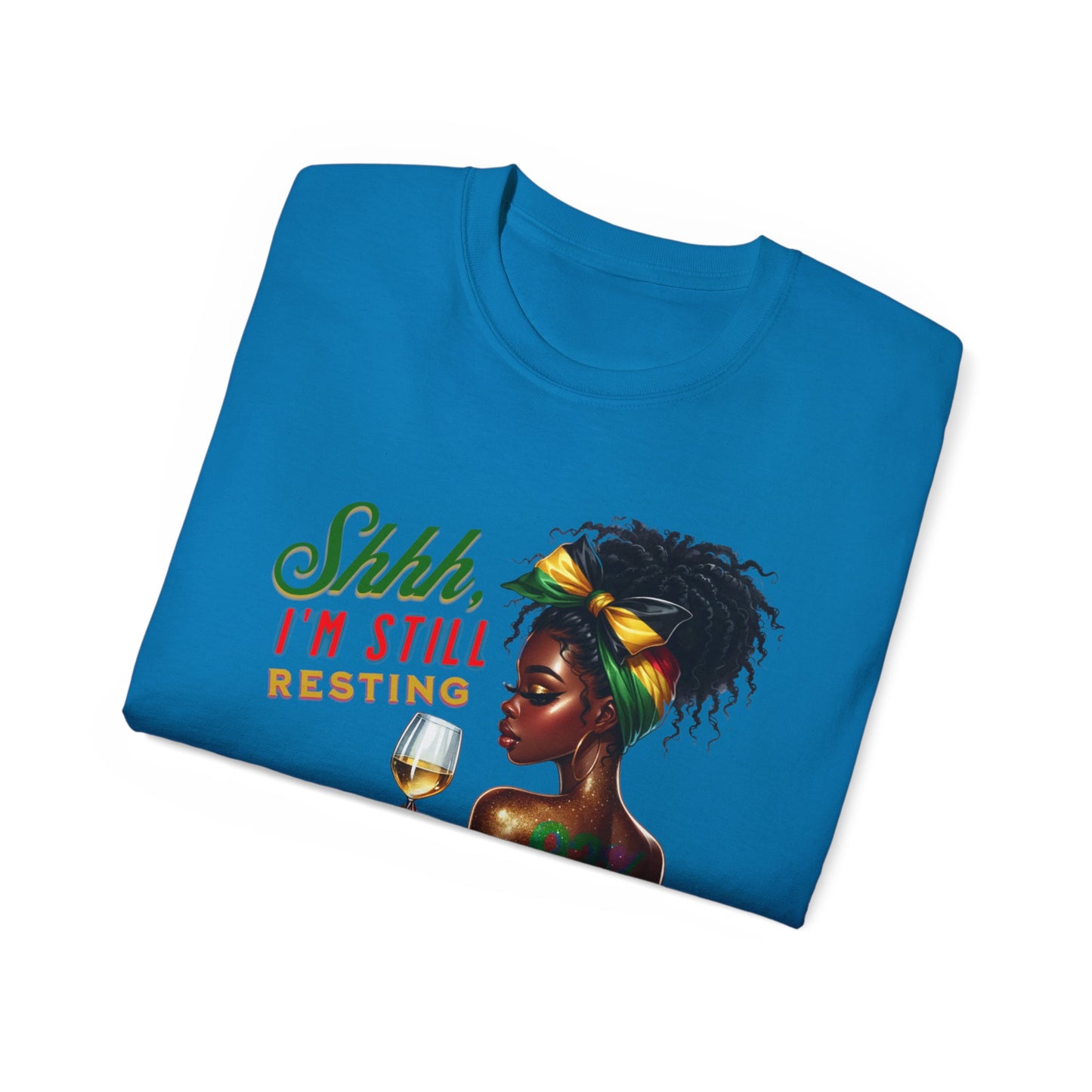 92% Black Women – Shhh, I’m Still Resting Tee, Melanin Magic Shirts, Black Women Empowerment Shirt, Black Excellence Tees, Self-Care & Rest