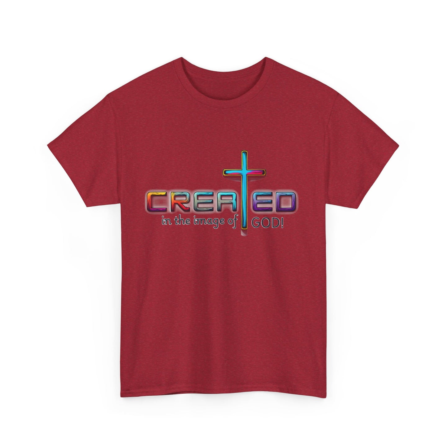 Religious T-Shirt, Inspirational Shirt, Unisex Christian Apparel, Jesus T-Shirt to Motivate, Christian T-Shirt, Created in His Image, God is