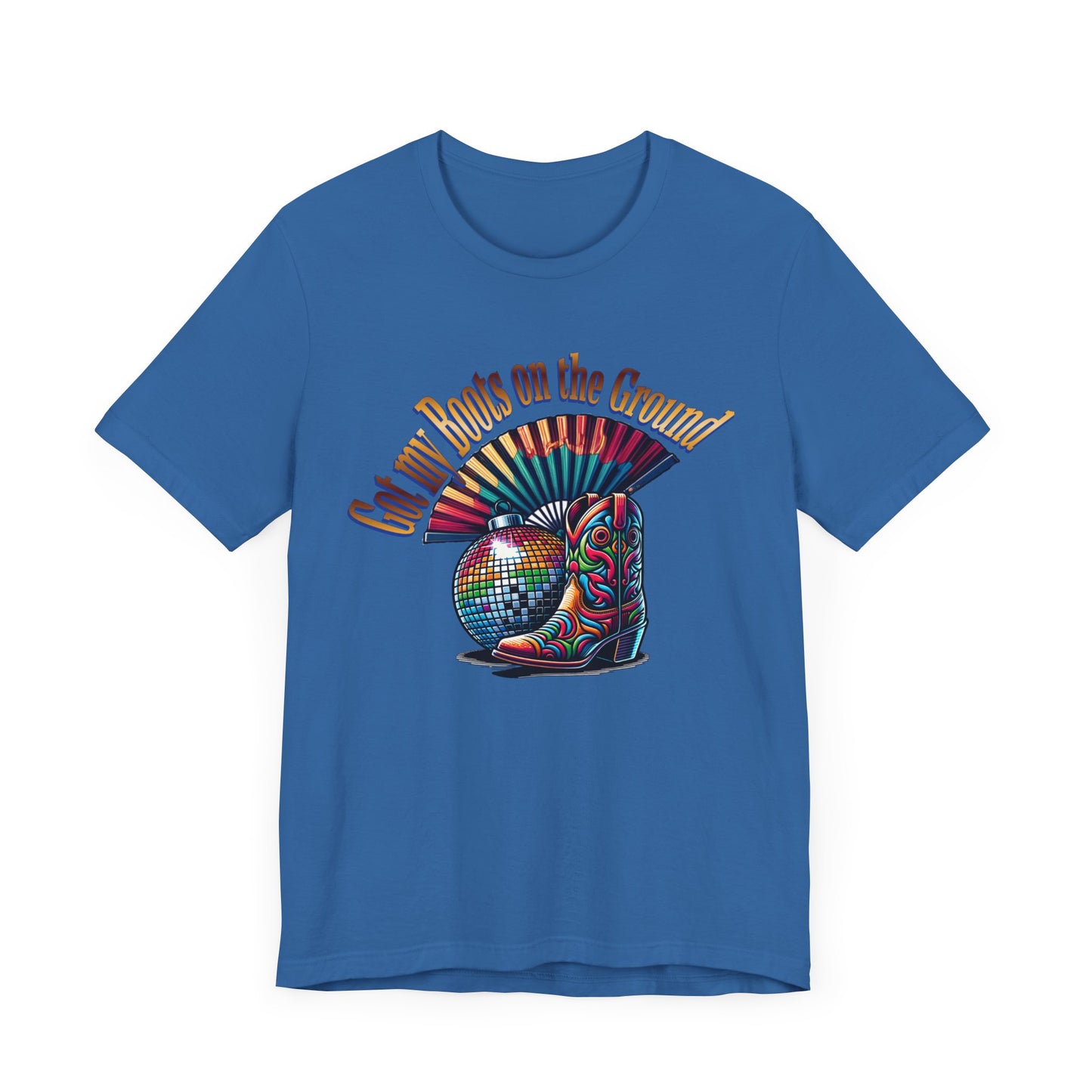 Boots on the Ground Groove Tee, Disco Ball Unisex Jersey Tee - Fun Tee for Latest Dance Crave Boots on the Ground Music Lovers