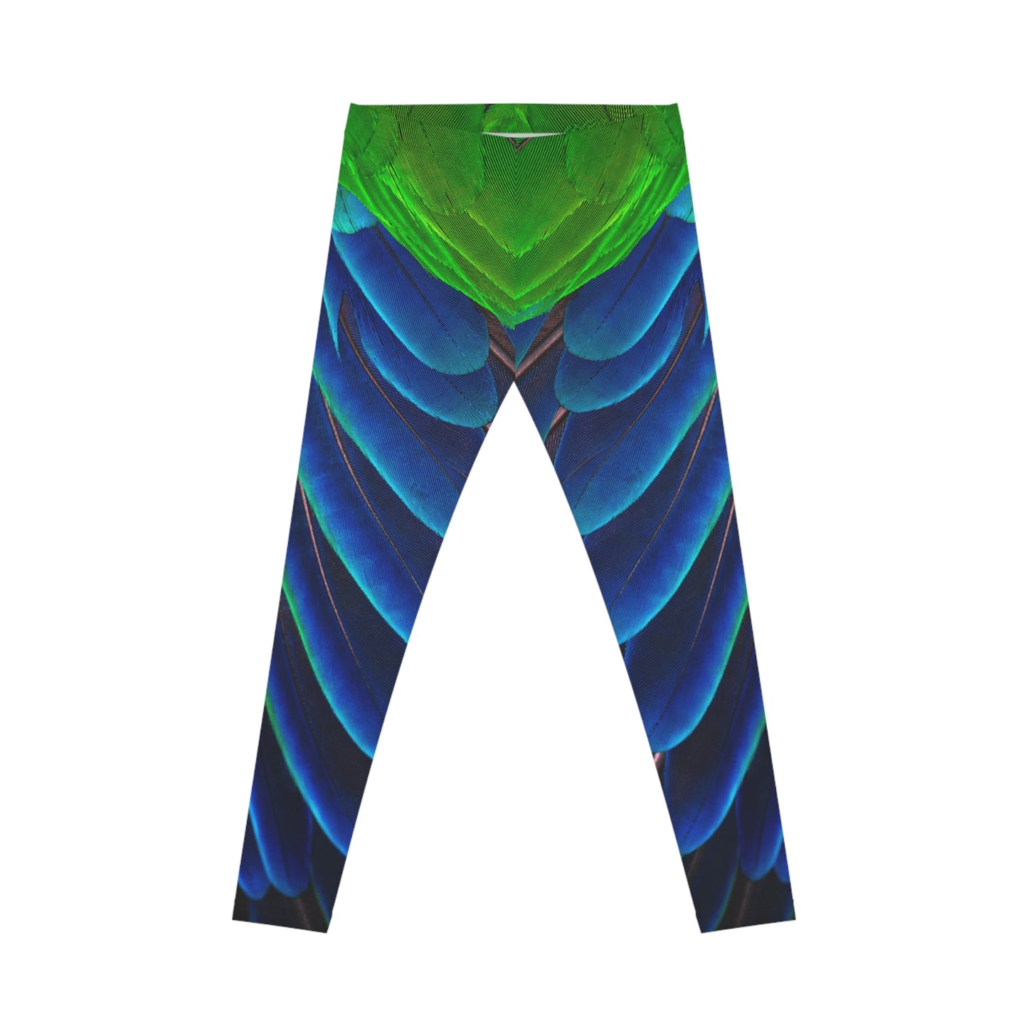 Vibrant Peacock-Inspired Women's Casual Leggings - Stylish Comfort for Everyday Wear, Matching Sports Bra Sold Separately