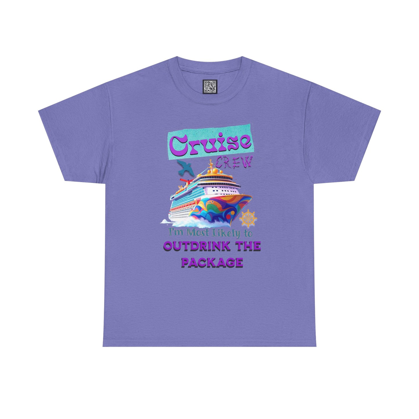Cruise Crew Outdrink Package Tee | Fun Vacation T-Shirt | Perfect for Summer, Group Trips, Gifts, Drink Package T-Shirt for Cruise