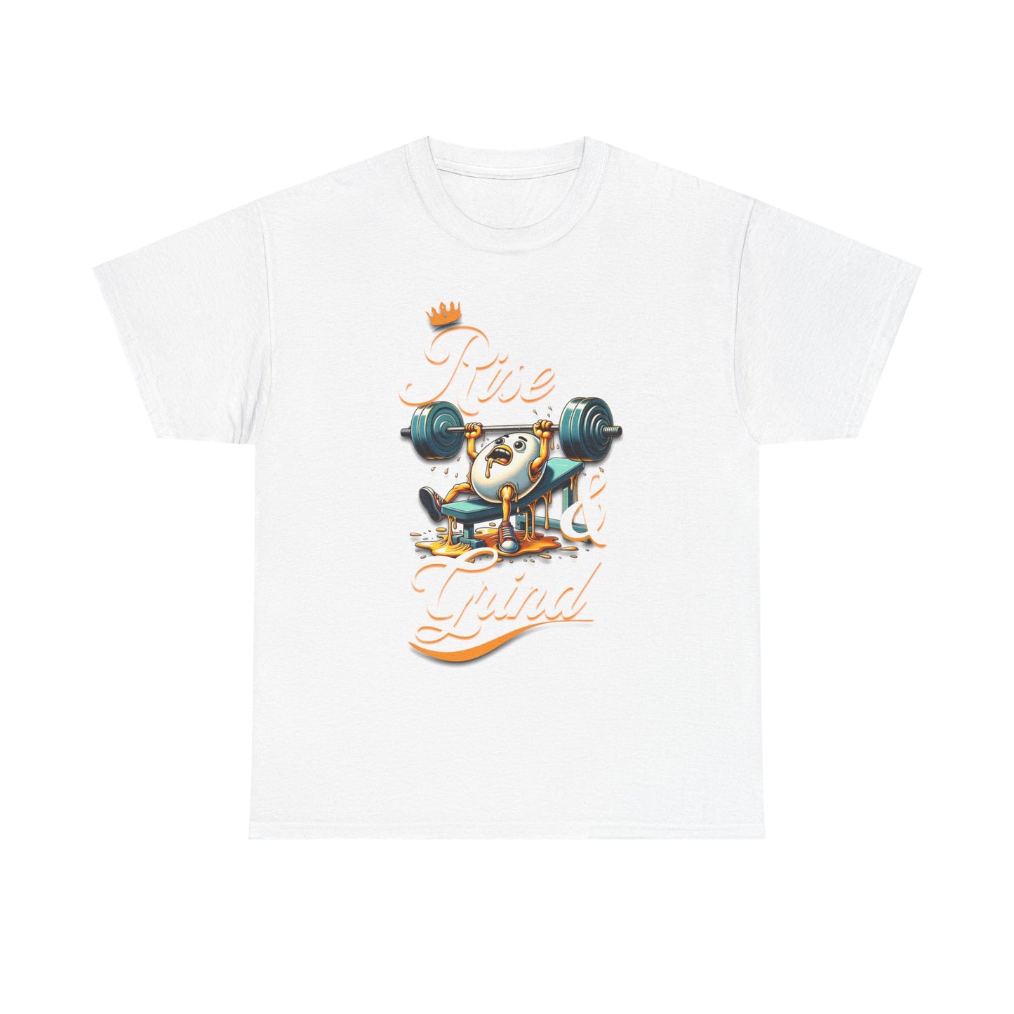 Egg-cellent Grind T-Shirts, Rise & Grind Gym Motivational Unisex Tee, Humorous T-Shirt for Fitness Enthusiasts, Motivational Cute Fitness T-Shirt