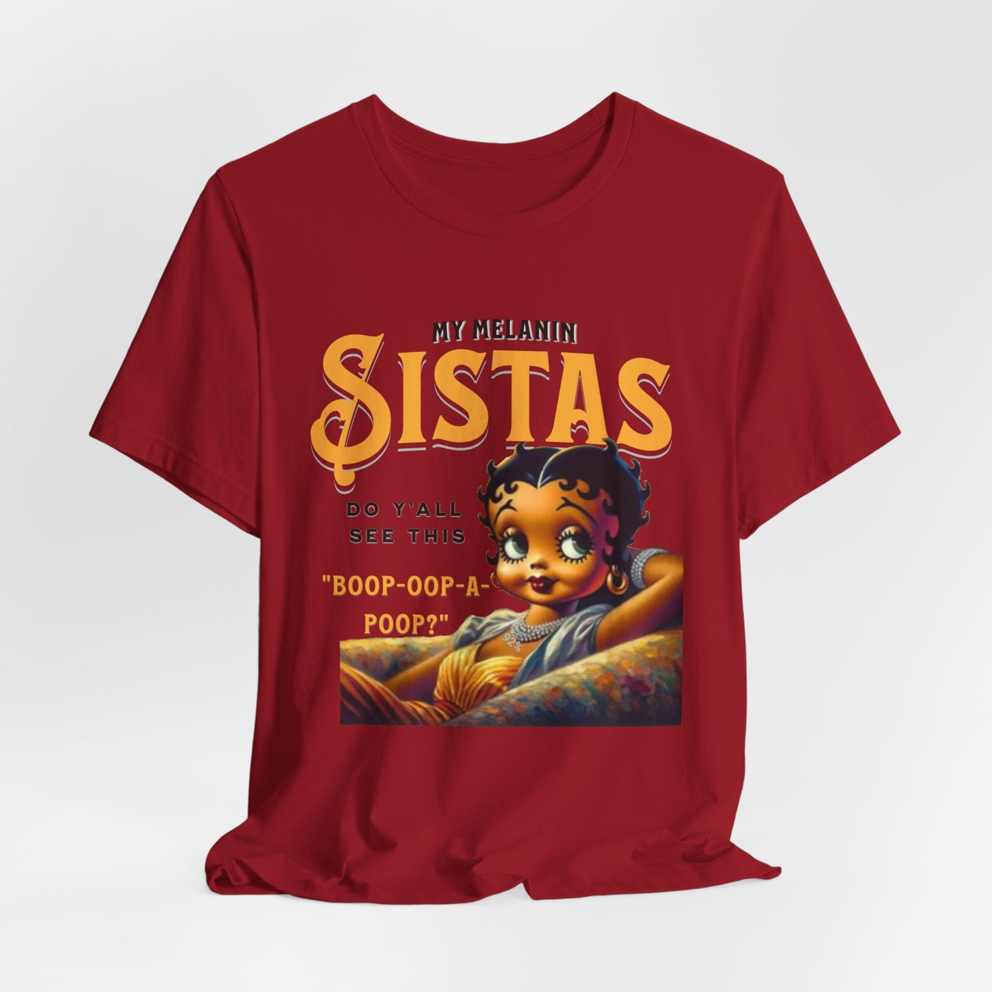 Melanin Betty Boop, 92% Black Woman Shirt, Black Girl Magic Tees, Black Culture T-Shirts, Humorous Betty Boop Shirts, Betty Boop T-Shirts