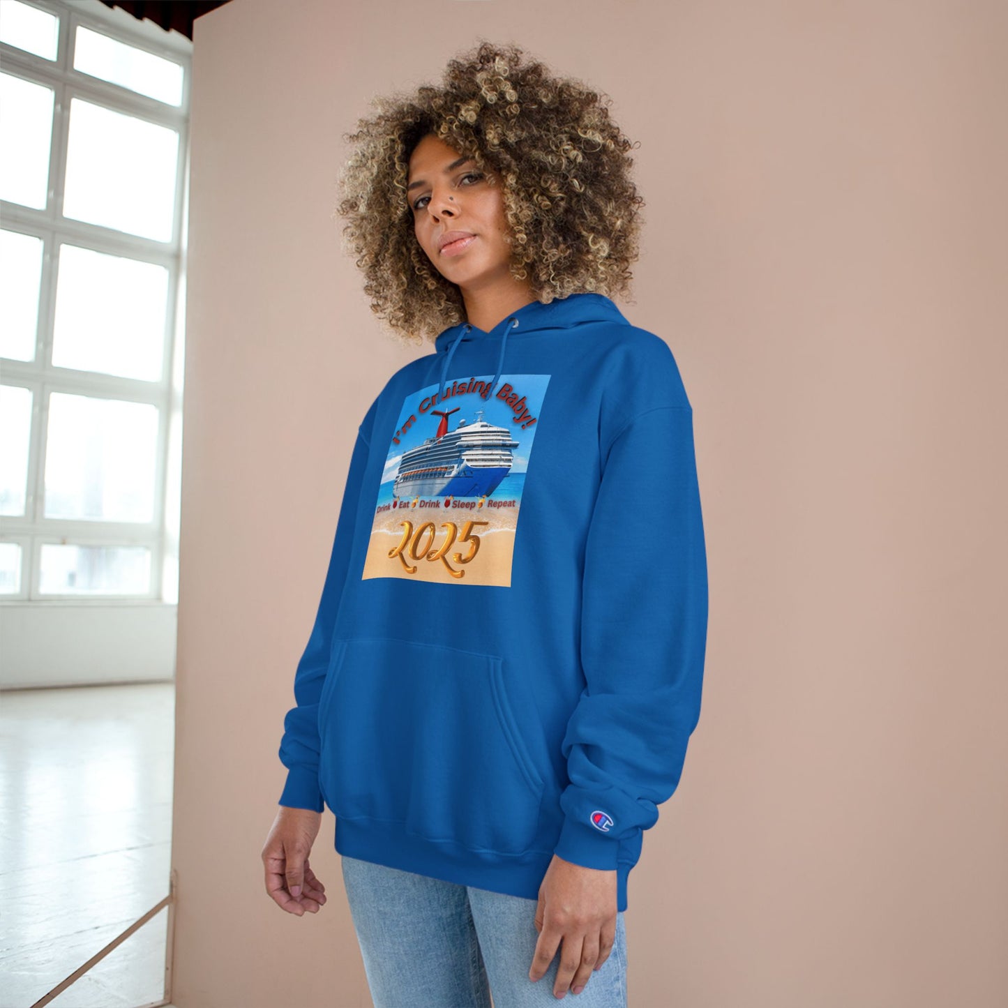 "I'm Cruising Baby 2025" Champion Hoodie, Men and Women Cruise Hoodie 2025, Bon Voyage Shirts 2025, Sailing Shirts