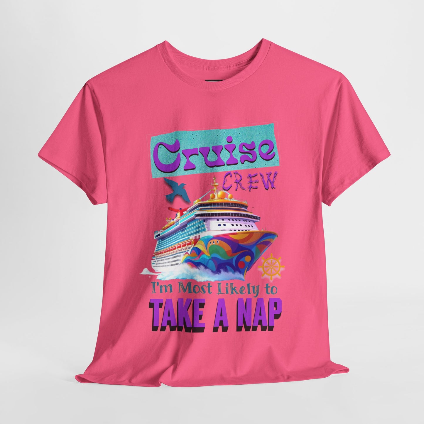 Cruise Crew Nap Tee, Unisex Cotton Shirt, Fun Cruise Vacation Apparel, Cruising Nautical Gift, Group Travel Outfit, Fun Cruise Shirt