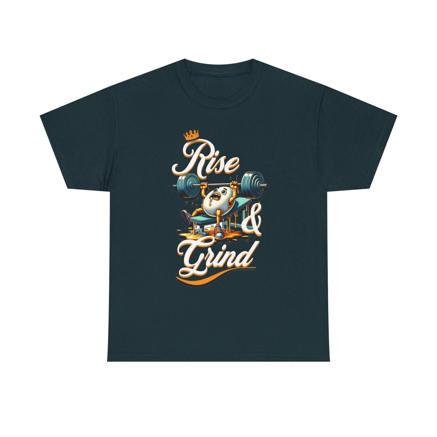 Egg-cellent Grind T-Shirts, Rise & Grind Gym Motivational Unisex Tee, Humorous T-Shirt for Fitness Enthusiasts, Motivational Cute Fitness T-Shirt