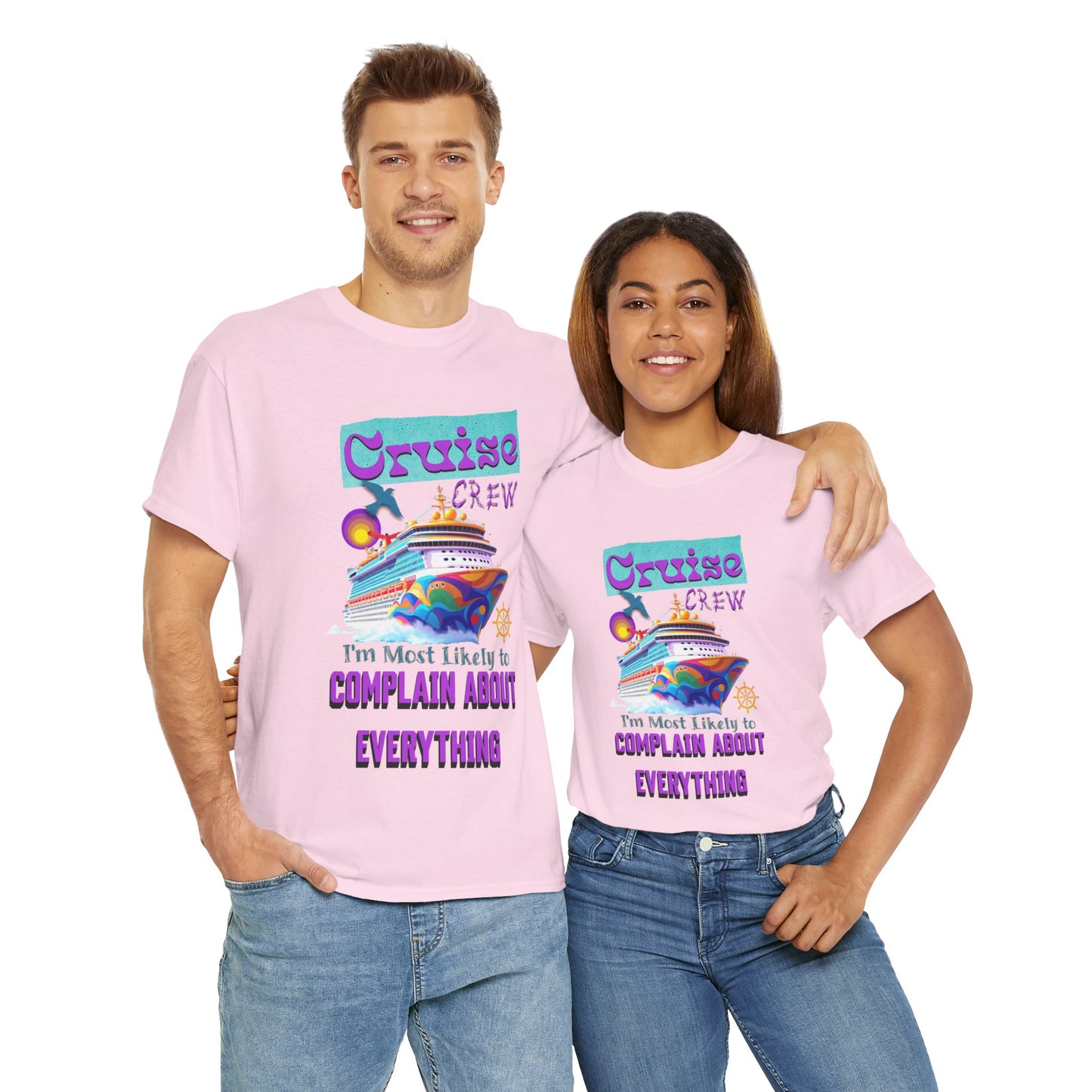Cruise Crew Unisex Heavy Cotton Tee - Fun Travel T-Shirt for Vacations, Family Cruises, Summer Adventures, Gift for Cruise Travelers,