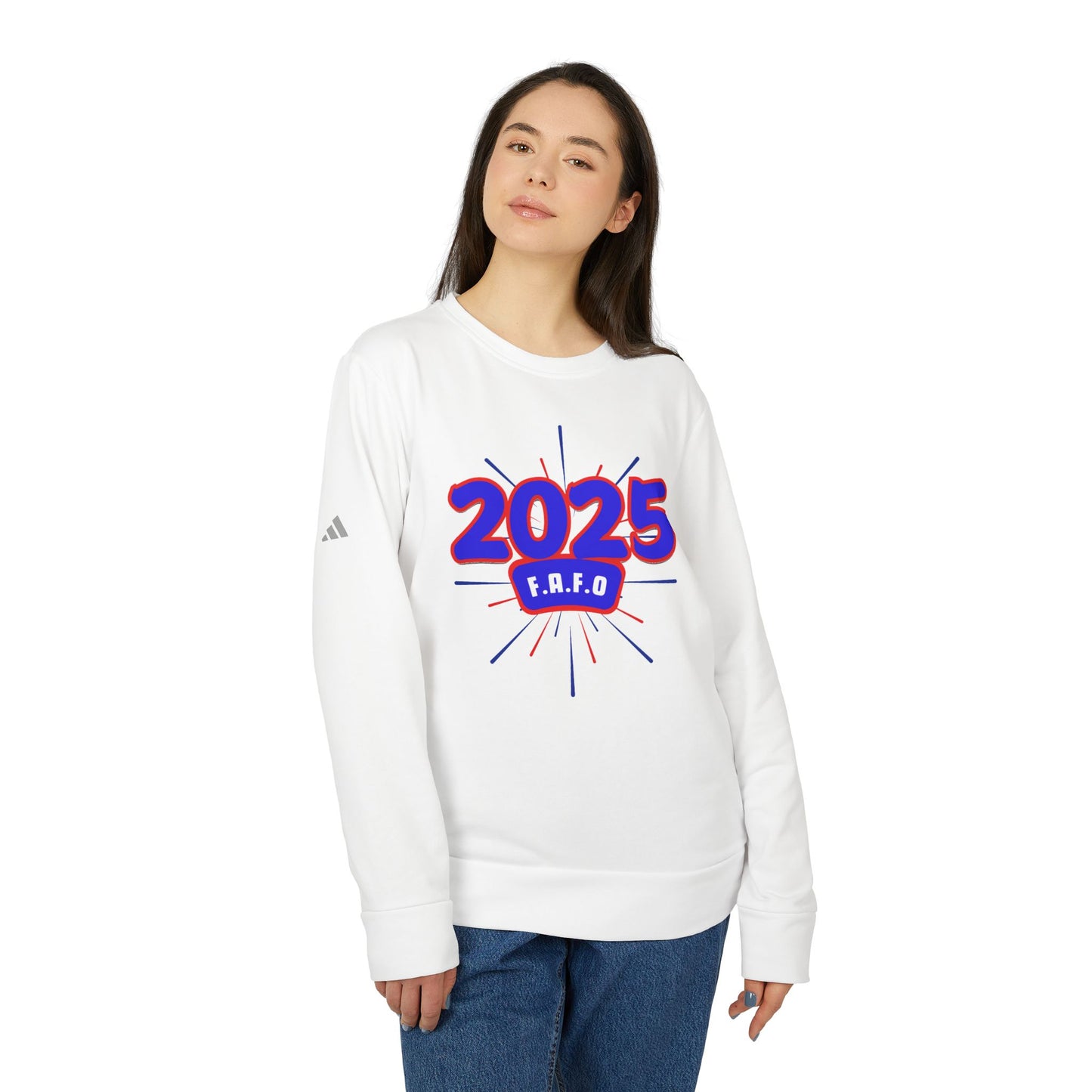Adidas Unisex Fleece "F.A.F.O." Crewneck Sweatshirt, Anti-Trump Regime Shirt, Fight Oligarchy Shirts, F around... You Know the Rest Shirt