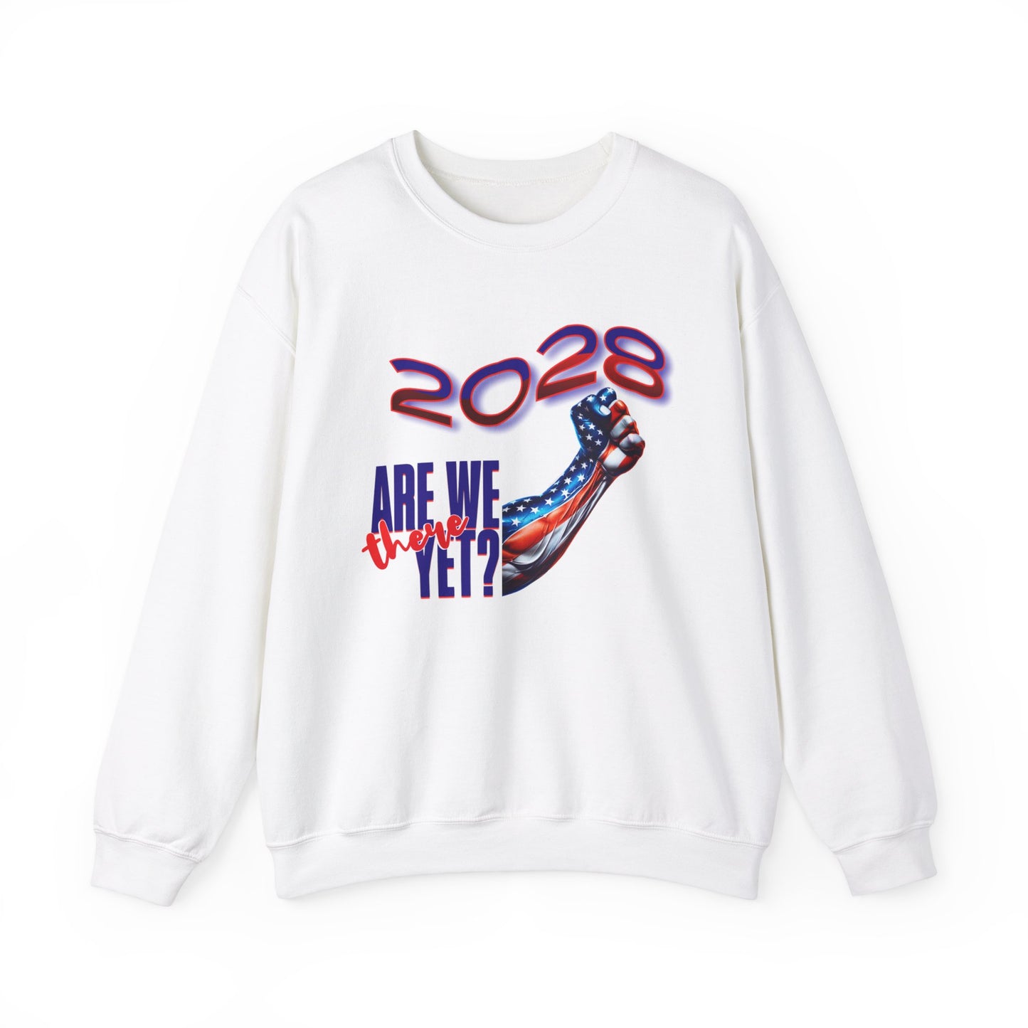 Are We There Yet 2028? - Patriotic Determination Design, American Flag Art, Political Statement Graphic Shirt, Activism and Patriotism Tees