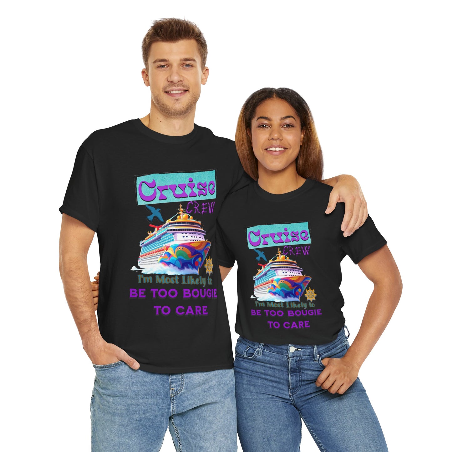 Cruise Crew Tee: Be Too Bougie to Care, Vacation Outfits, Nautical Shirt, Travel Gift, Summer Apparel, T-Shirt for the Bougie One