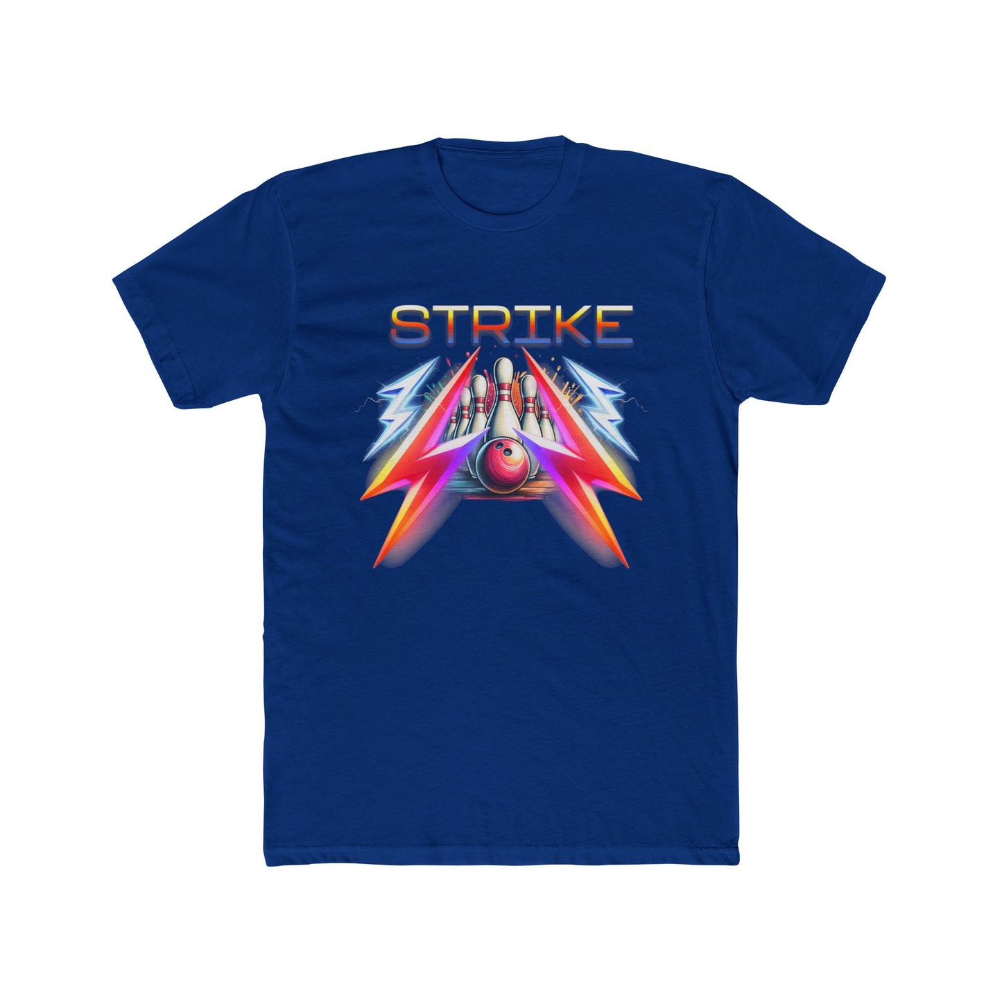 Retro Bowling Strike Unisex Cotton Crew Tee, When You Roll Up and Show Out on the Lanes, Strike Bowling T-Shirt for Men and Women