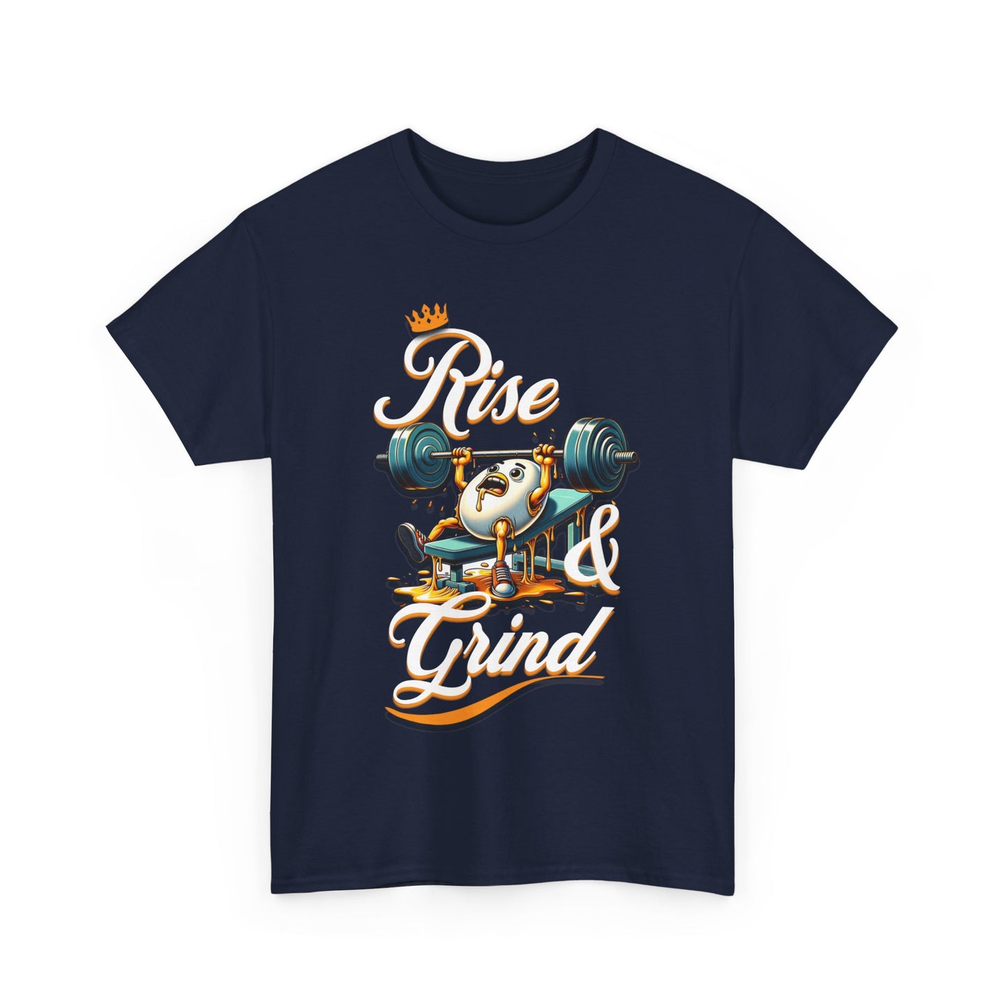 Egg-cellent Grind T-Shirts, Rise & Grind Gym Motivational Unisex Tee, Humorous T-Shirt for Fitness Enthusiasts, Motivational Cute Fitness T-Shirt