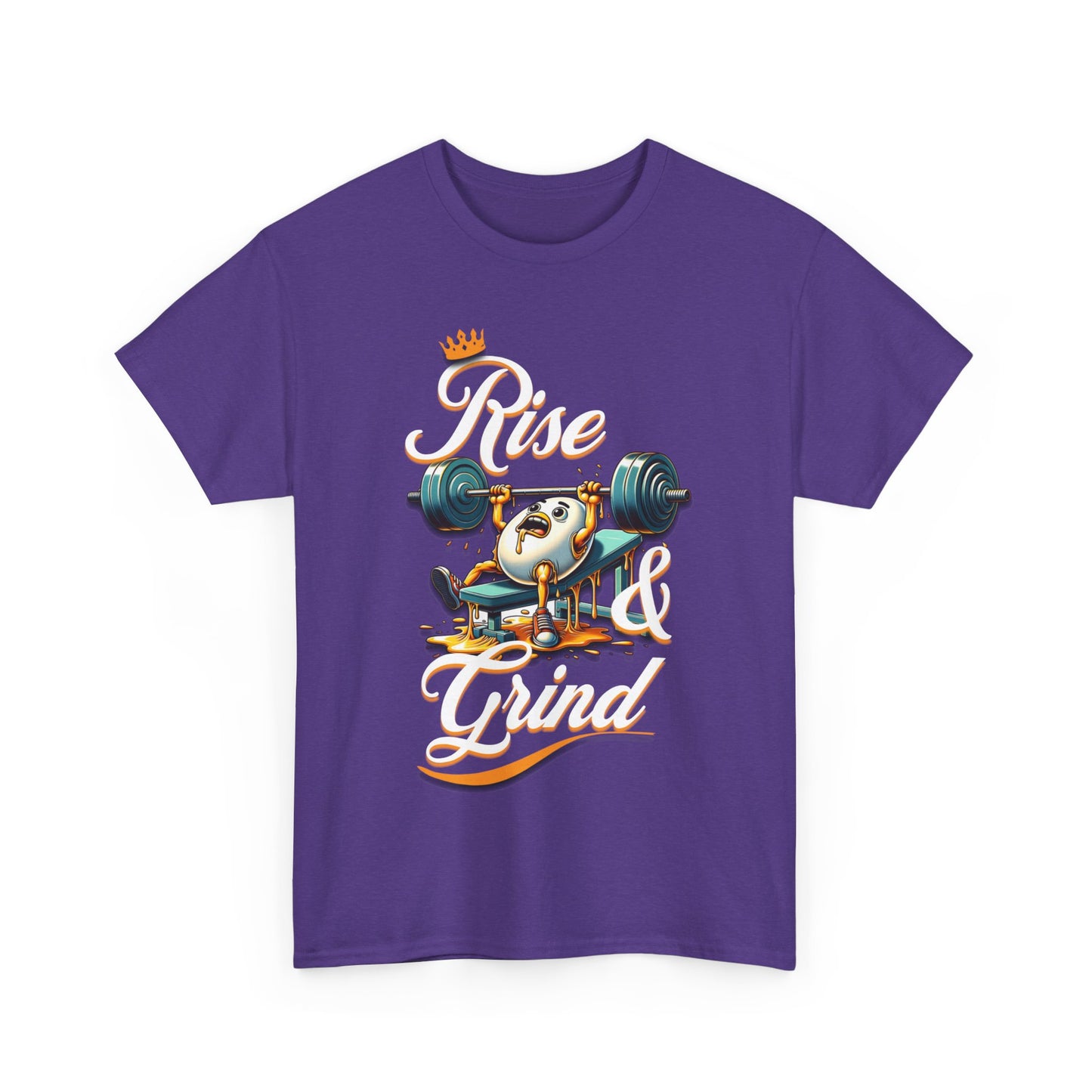 Egg-cellent Grind T-Shirts, Rise & Grind Gym Motivational Unisex Tee, Humorous T-Shirt for Fitness Enthusiasts, Motivational Cute Fitness T-Shirt