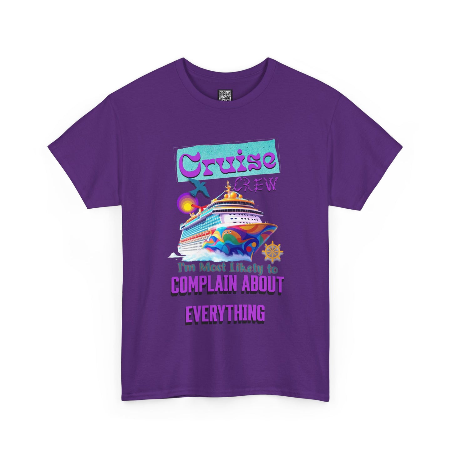 Cruise Crew Unisex Heavy Cotton Tee - Fun Travel T-Shirt for Vacations, Family Cruises, Summer Adventures, Gift for Cruise Travelers,
