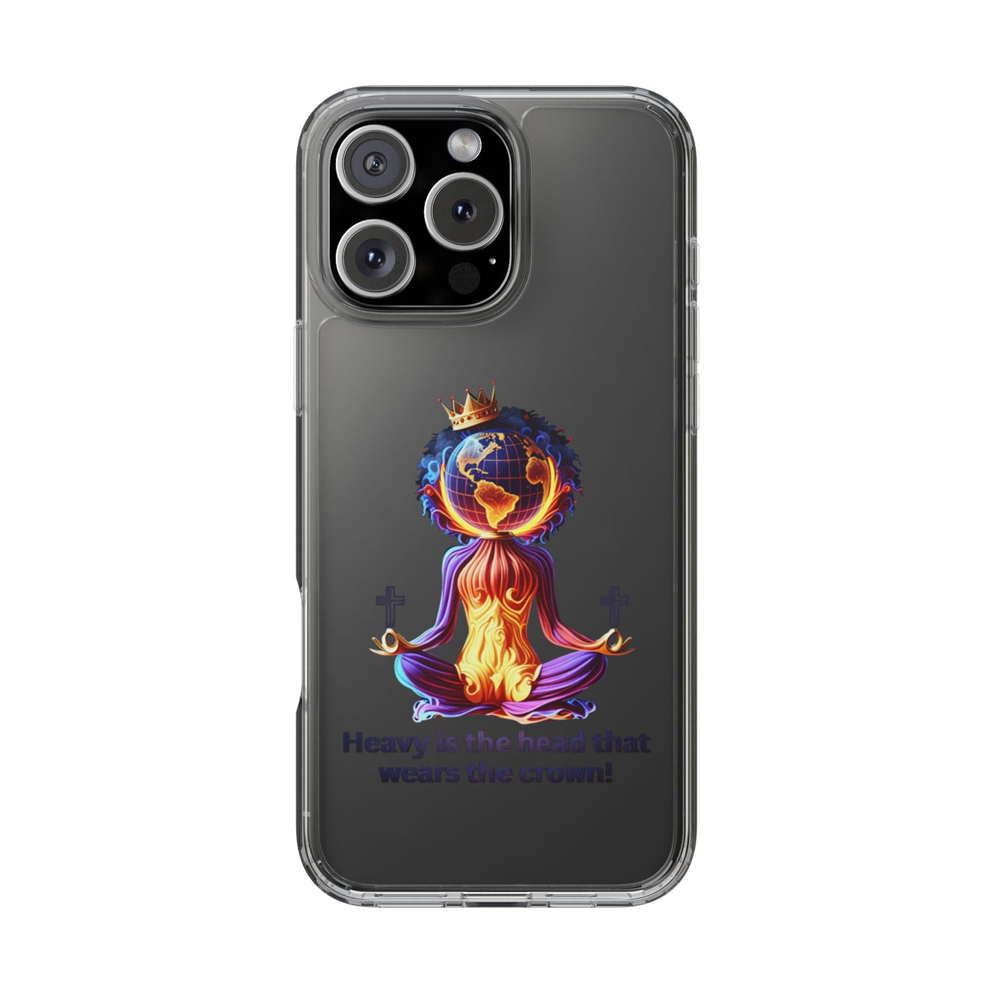 "Heavy is the Head" Clear Cellphone Case Cases, Inspirational Cellphone Case for iPhone and Samsung Phones, Custom Cellphone Case