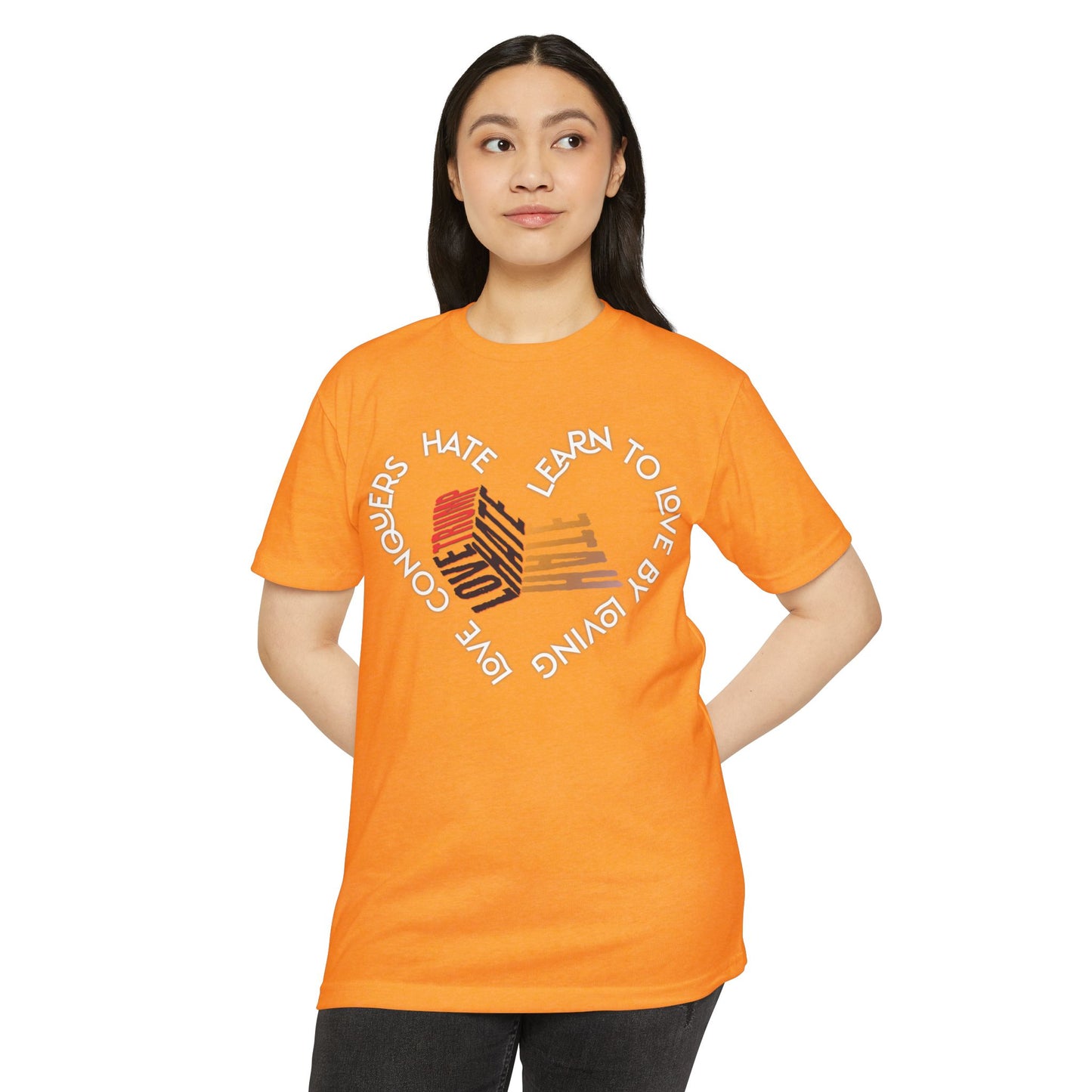 Vibrant Love Trump Hate Unisex T-Shirt, Graphic Tee for Casual Wear, Ideal for Gift, Summer Vibes, Celebration Style, Trendy Streetwear