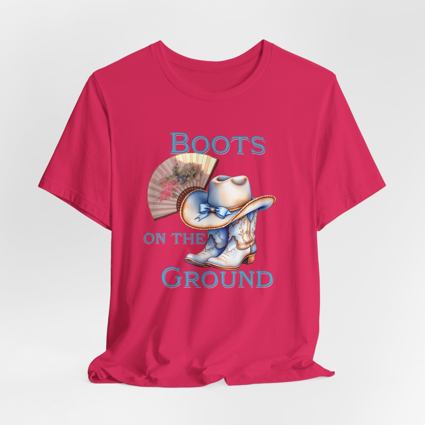 Cowboy Boots Graphic Tee - "Boots on the Ground" Inspired Design, Unisex Shirt for Men and Women, Country Music Lover Tees