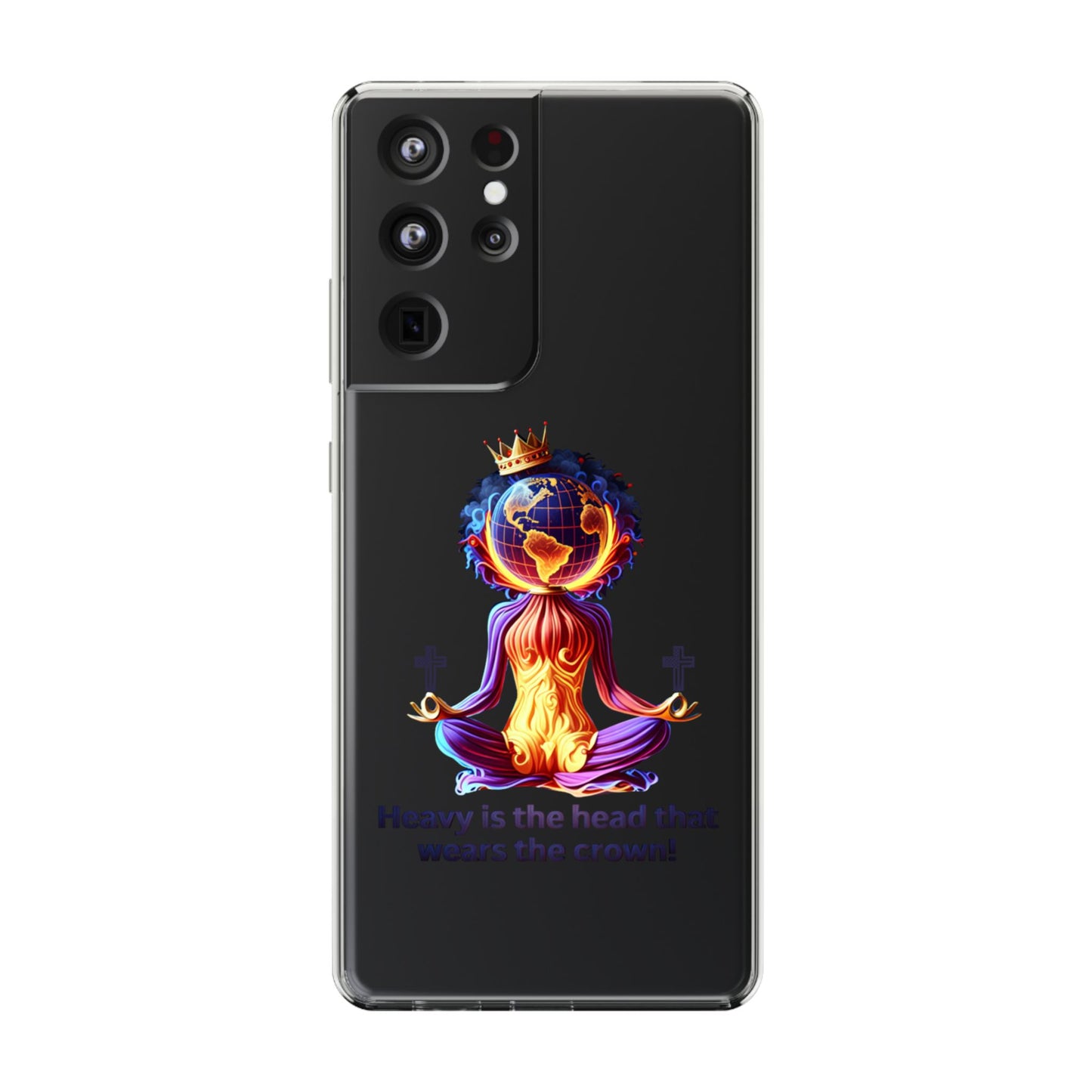 "Heavy is the Head" Clear Cellphone Case Cases, Inspirational Cellphone Case for iPhone and Samsung Phones, Custom Cellphone Case
