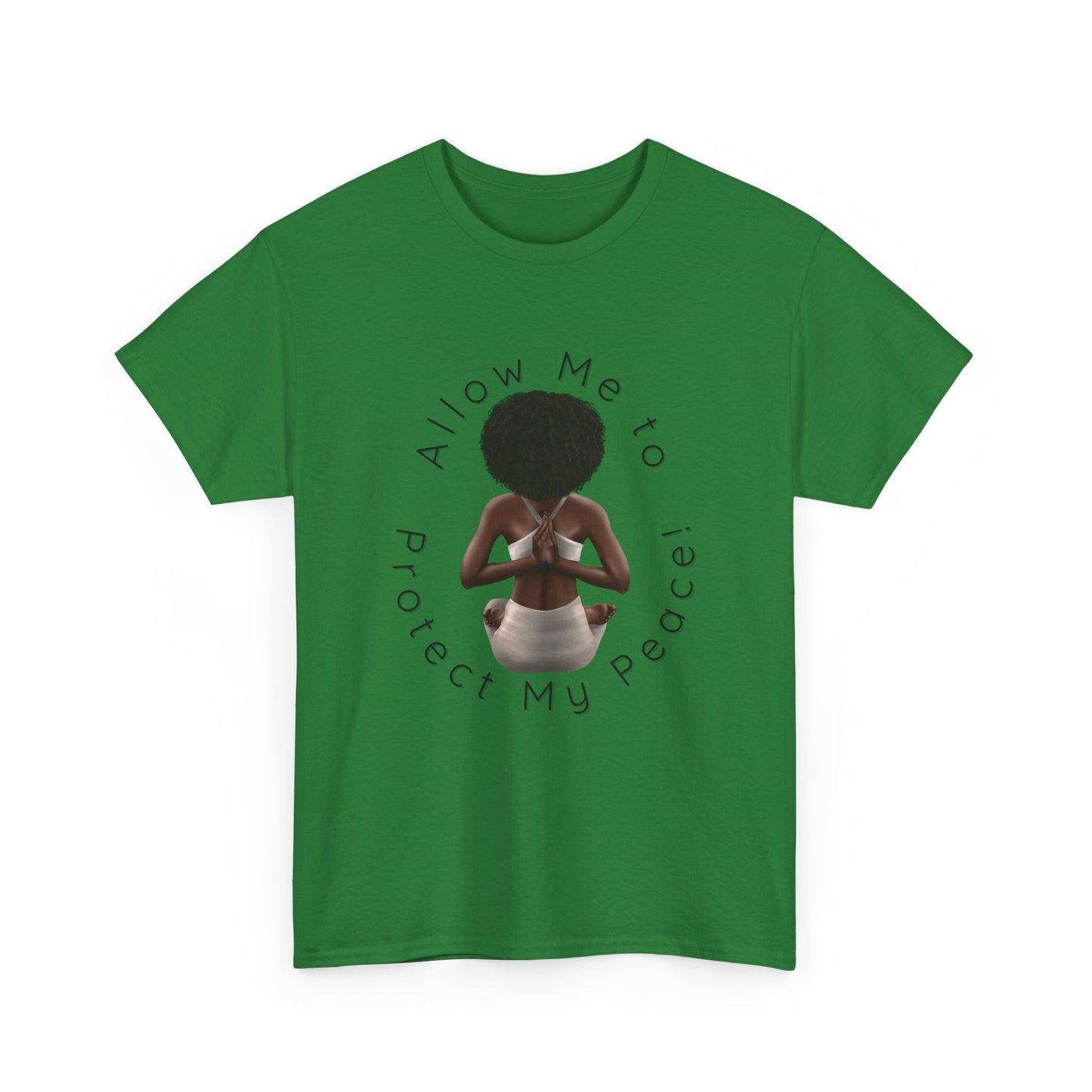 Protect My Peace Yoga Art - Afrocentric Serenity T-Shirt, Black History Month Shirts, T-Shirt Gift for Black Women, Gift for Yoga Enthusiast