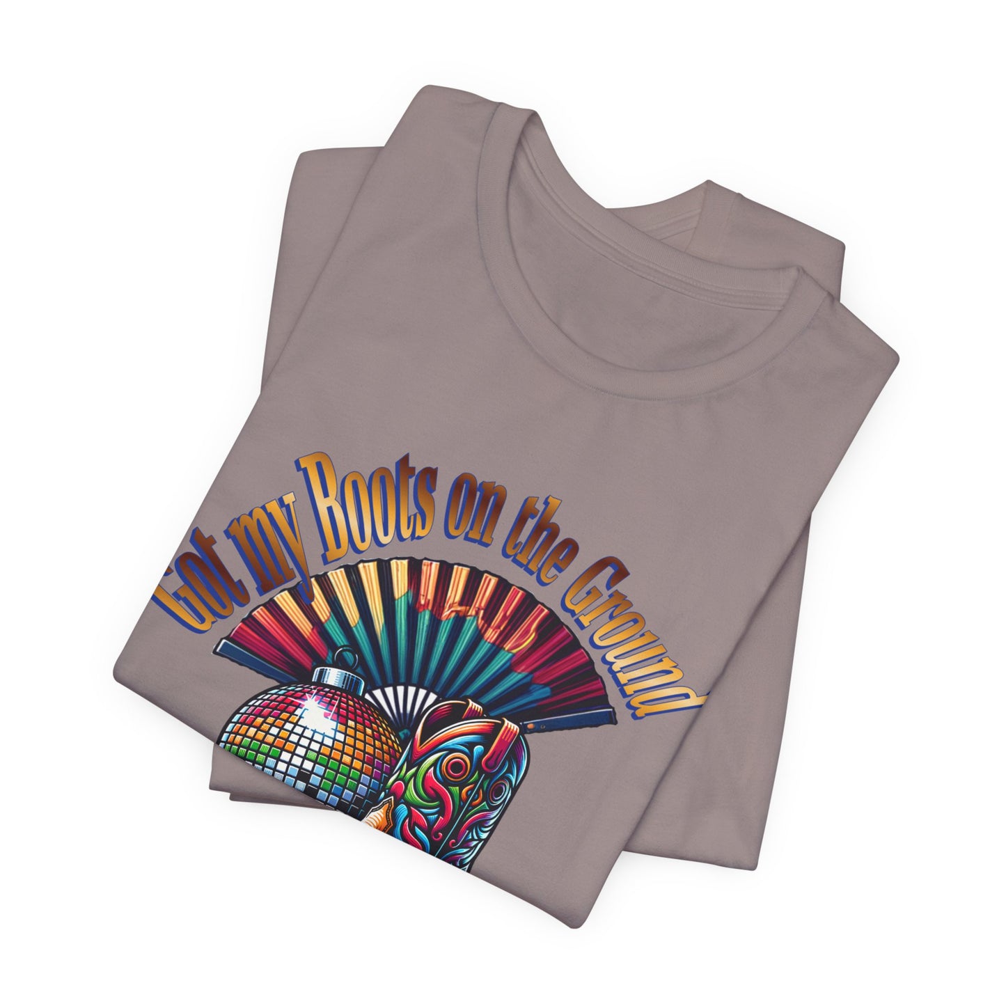 Boots on the Ground Groove Tee, Disco Ball Unisex Jersey Tee - Fun Tee for Latest Dance Crave Boots on the Ground Music Lovers