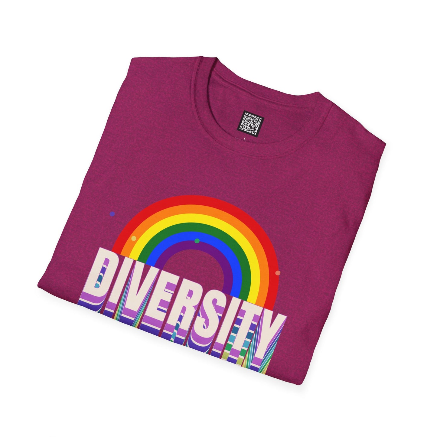 Rainbow Diversity Unisex Softstyle T-Shirt, LGBTQ+ Pride Apparel, WEHO Inclusive Gift, Casual Wear, Colorful Tee for Pride Celebrations