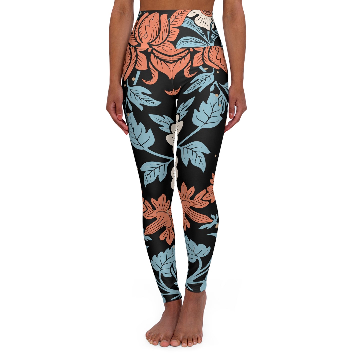 Floral High Waisted Yoga Leggings | Fitness Apparel, Activewear, Workout Pants, Yoga Gear, Women’s Leggings, Activewear for Women