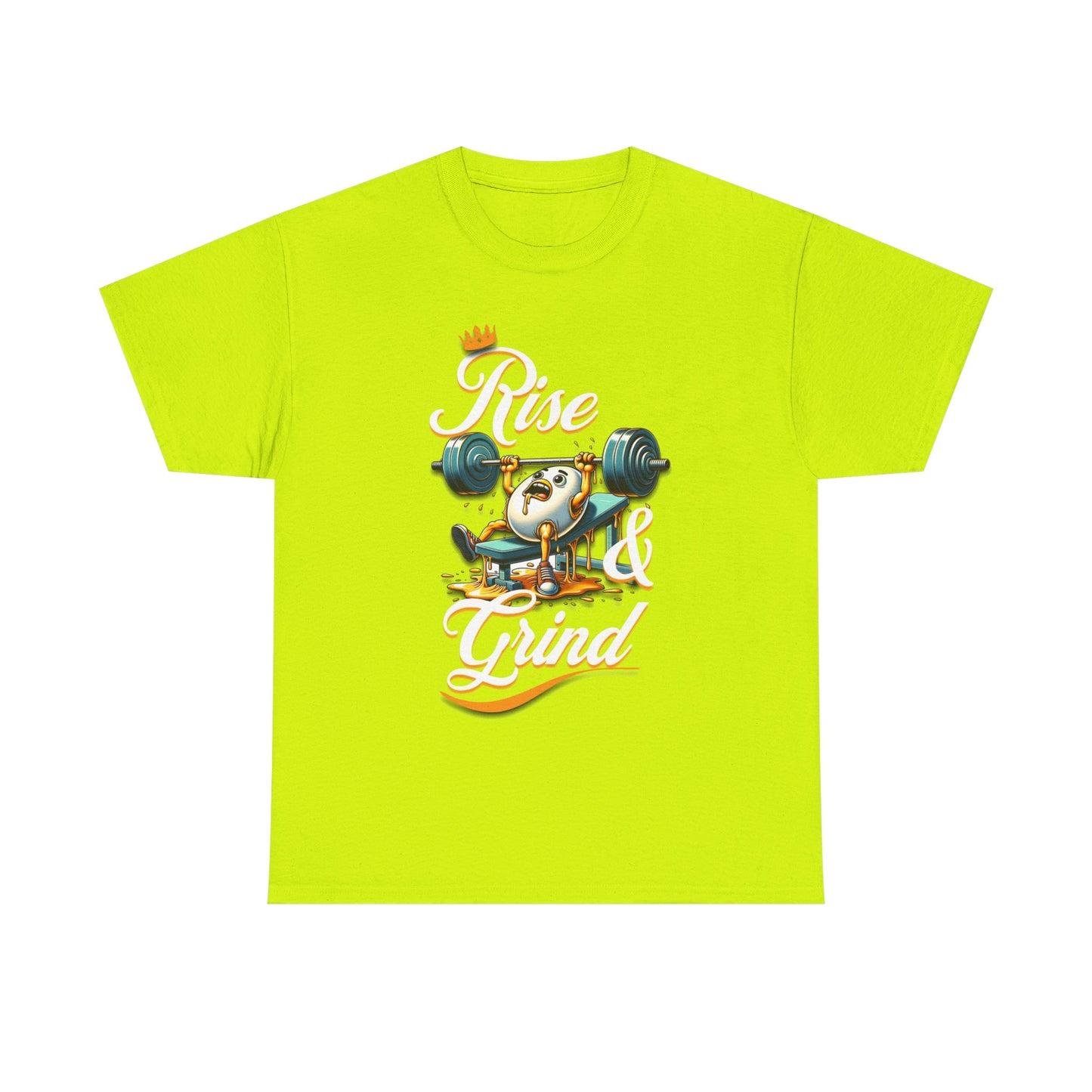 Egg-cellent Grind T-Shirts, Rise & Grind Gym Motivational Unisex Tee, Humorous T-Shirt for Fitness Enthusiasts, Motivational Cute Fitness T-Shirt