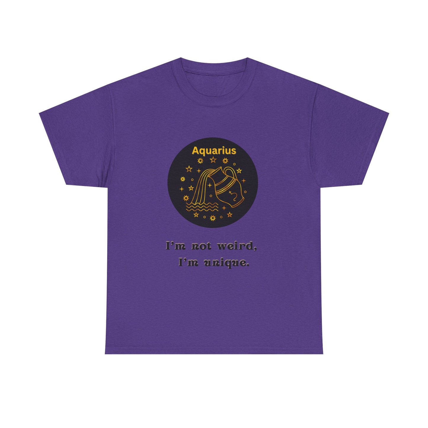 Aquarius T-Shirt, Aquarius Horoscope Gifts, Birth Month Gifts, Zodiac Sign T-Shirt Gifts, Astrology T-Shirt, Unisex Heavy Cotton Tee