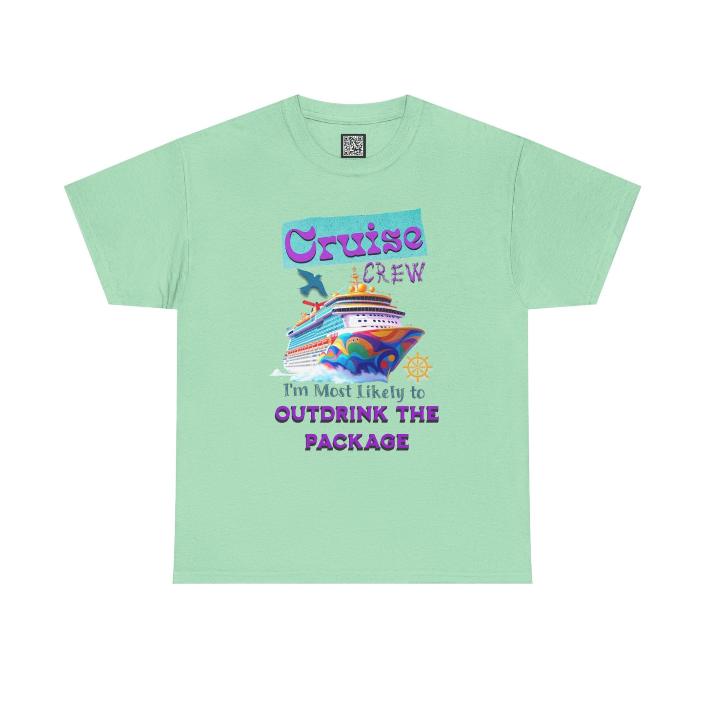 Cruise Crew Outdrink Package Tee | Fun Vacation T-Shirt | Perfect for Summer, Group Trips, Gifts, Drink Package T-Shirt for Cruise