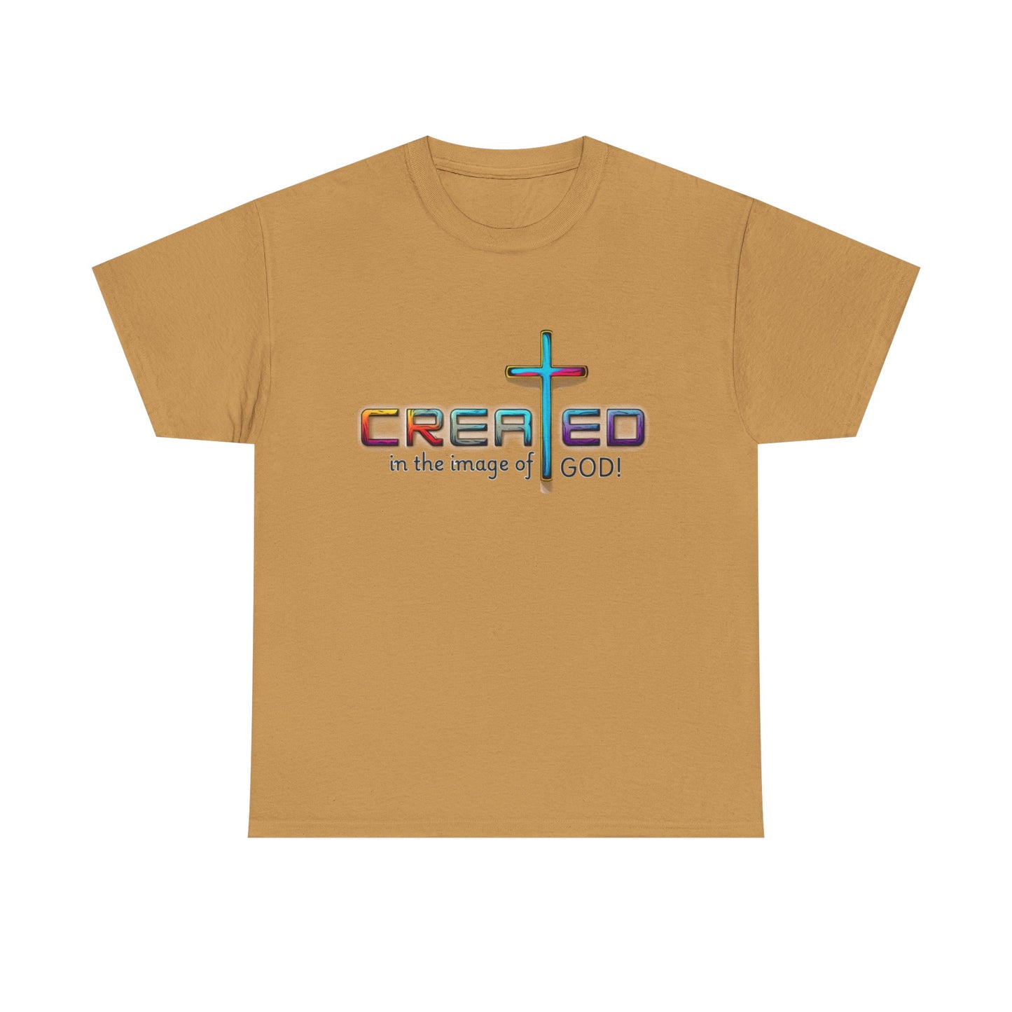 Religious T-Shirt, Inspirational Shirt, Unisex Christian Apparel, Jesus T-Shirt to Motivate, Christian T-Shirt, Created in His Image, God is