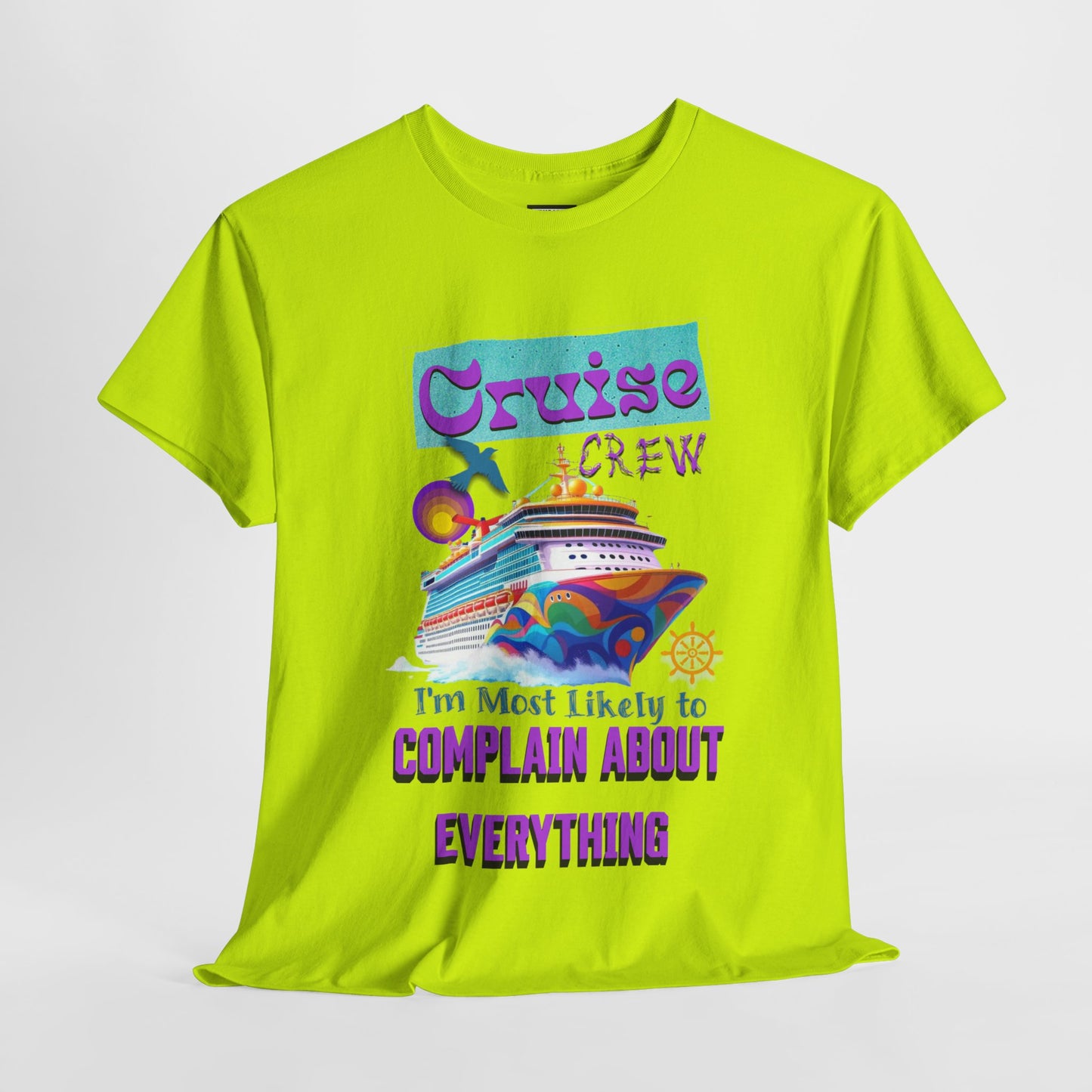 Cruise Crew Unisex Heavy Cotton Tee - Fun Travel T-Shirt for Vacations, Family Cruises, Summer Adventures, Gift for Cruise Travelers,