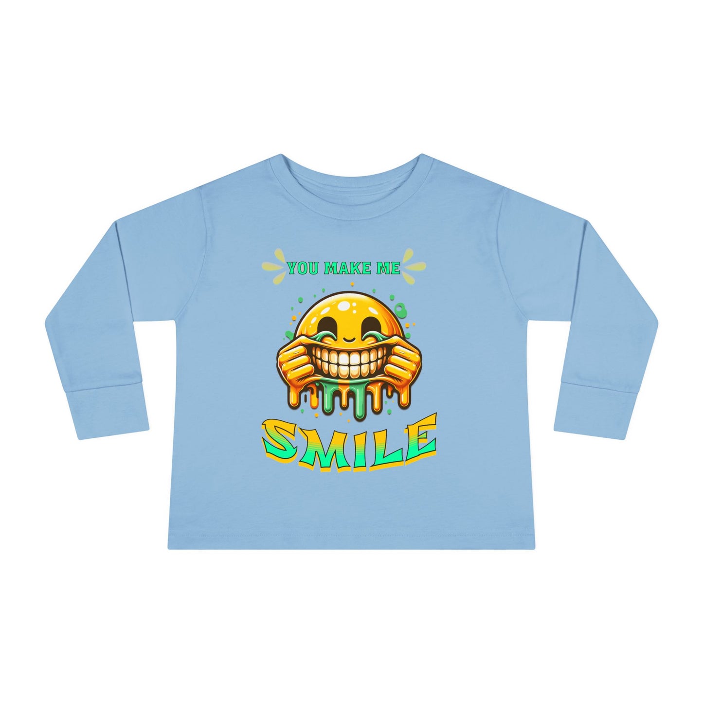You Make Me Smile Toddler Long Sleeve Tee, Cute Kids T-Shirt, Joyful Nursery Clothing, Gift for Toddlers, Fall Fashion T-Shirts