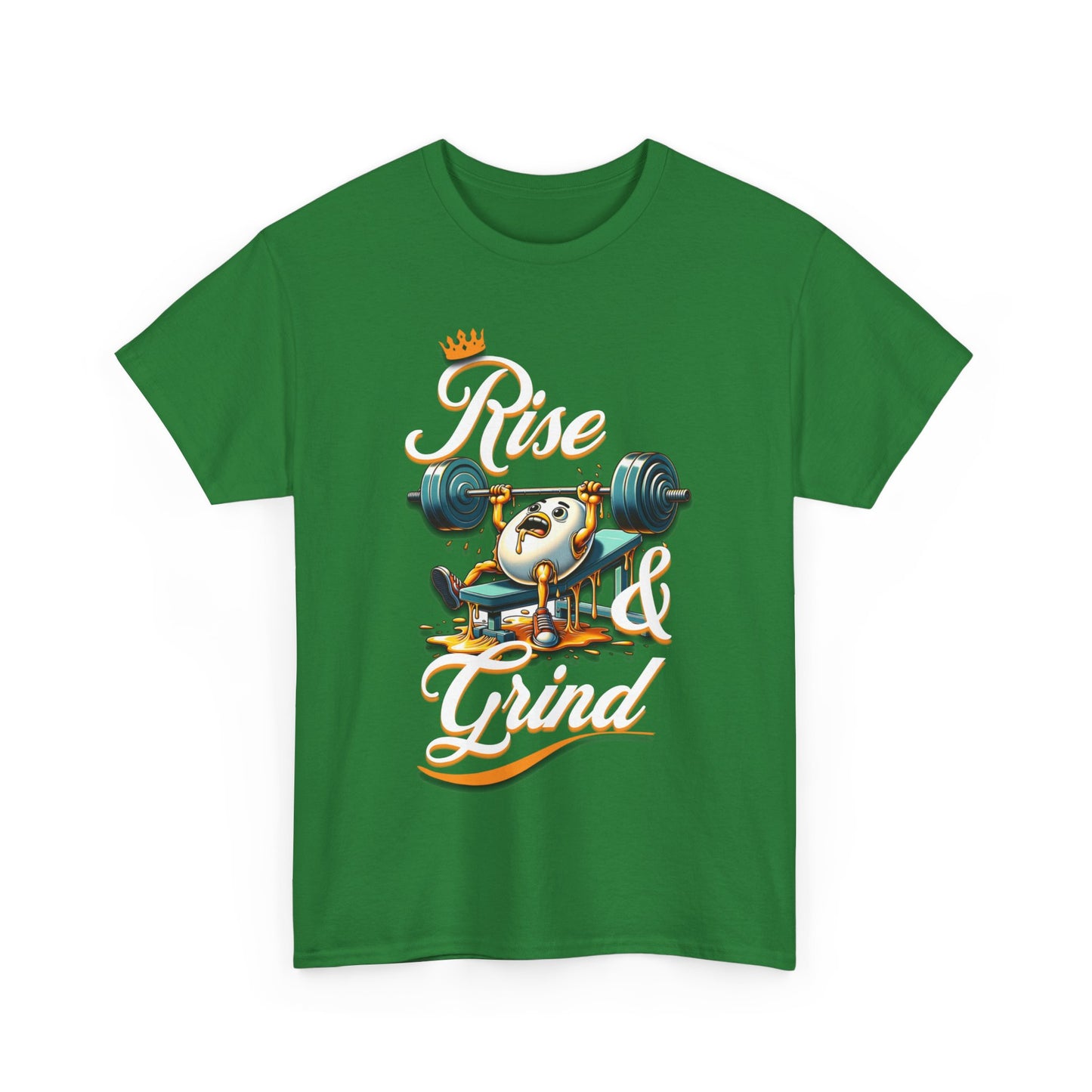 Egg-cellent Grind T-Shirts, Rise & Grind Gym Motivational Unisex Tee, Humorous T-Shirt for Fitness Enthusiasts, Motivational Cute Fitness T-Shirt