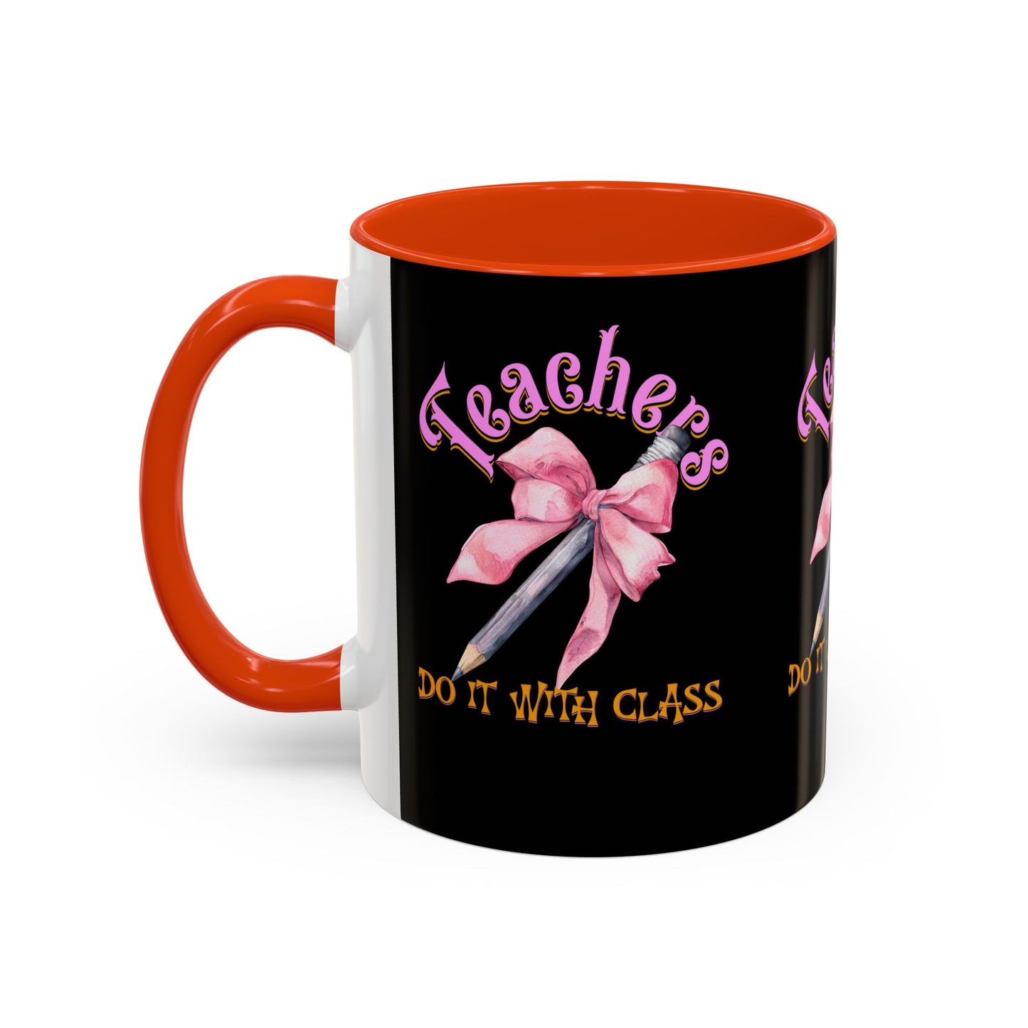 Colorful Mugs (11oz, 15oz), Teacher Appreciation Gift, Cute Gift for Teachers, Coffee Mug for Teachers, Coquette Bow Coffee Mug