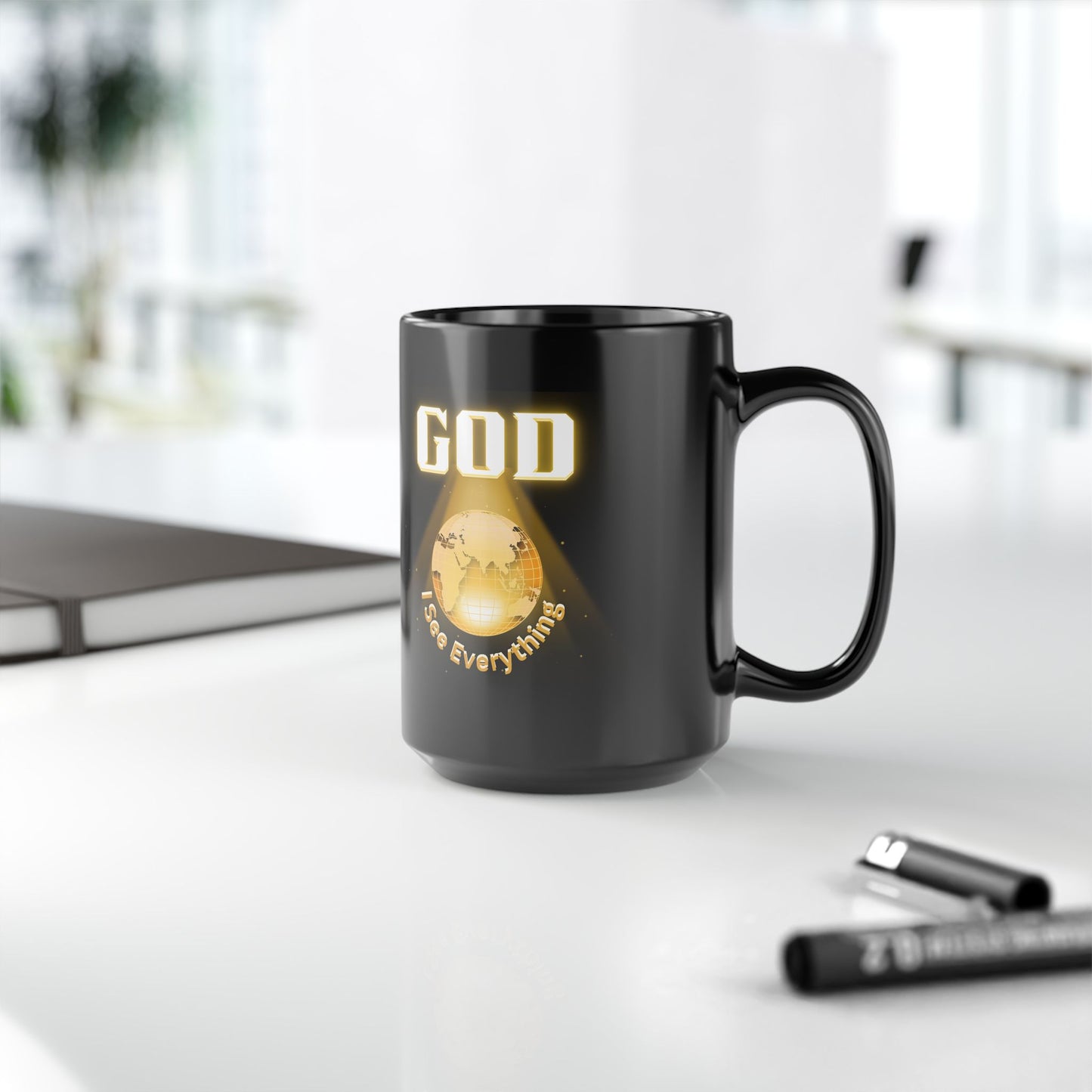 Christian Coffee Mug, Religious Coffee Mugs, Inspirational Mugs, Gifts for Christians, Gifts for A Pastor, Black Mug (11oz, 15oz),