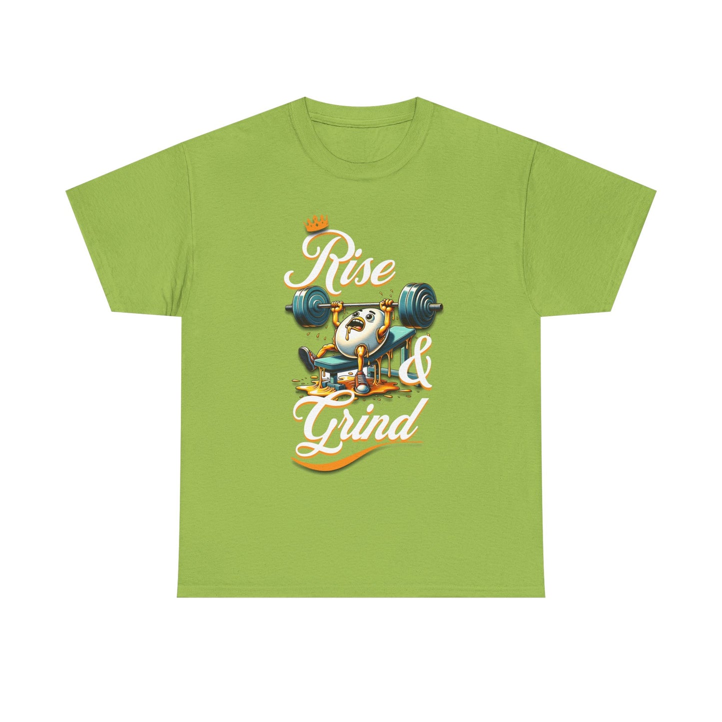 Egg-cellent Grind T-Shirts, Rise & Grind Gym Motivational Unisex Tee, Humorous T-Shirt for Fitness Enthusiasts, Motivational Cute Fitness T-Shirt