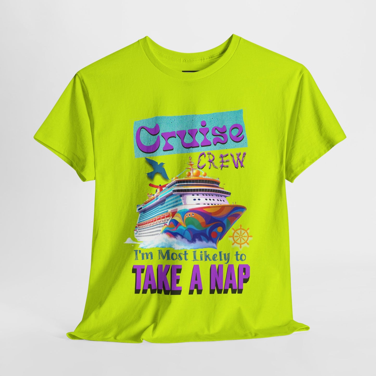 Cruise Crew Nap Tee, Unisex Cotton Shirt, Fun Cruise Vacation Apparel, Cruising Nautical Gift, Group Travel Outfit, Fun Cruise Shirt