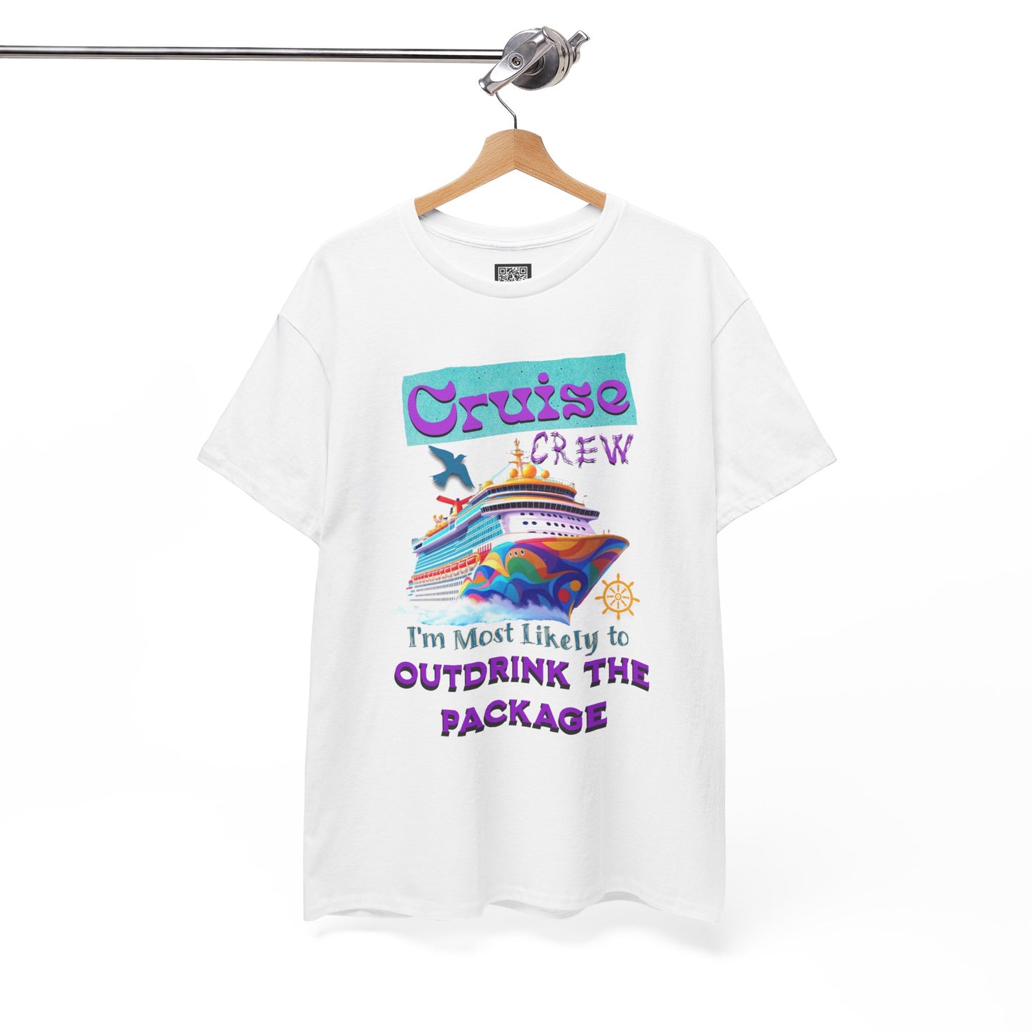 Cruise Crew Outdrink Package Tee | Fun Vacation T-Shirt | Perfect for Summer, Group Trips, Gifts, Drink Package T-Shirt for Cruise