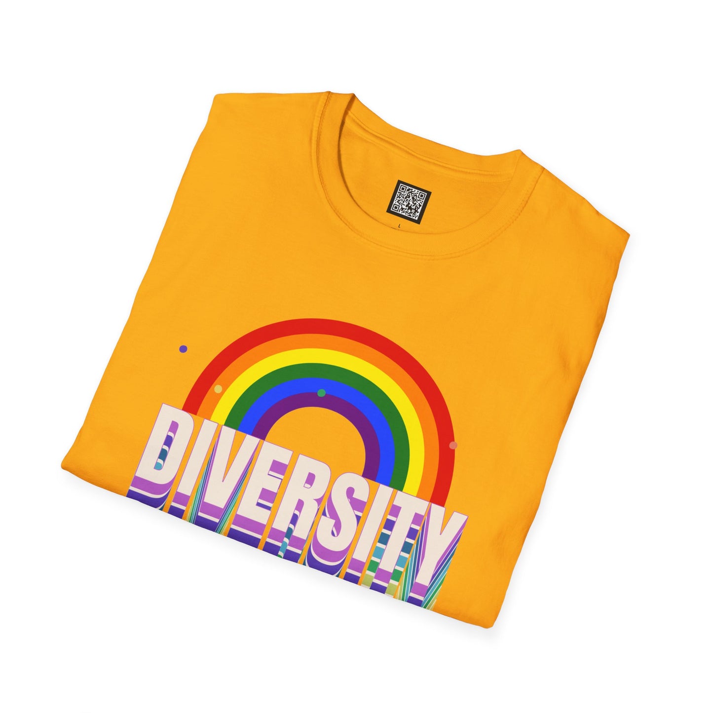 Rainbow Diversity Unisex Softstyle T-Shirt, LGBTQ+ Pride Apparel, WEHO Inclusive Gift, Casual Wear, Colorful Tee for Pride Celebrations