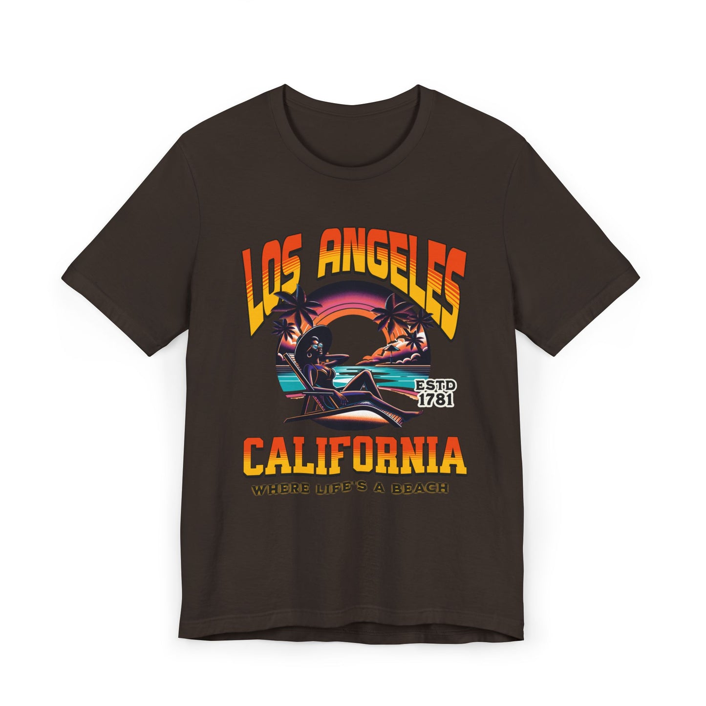 Los Angeles Vibes – “Where Life’s a Beach” Tee, Los Angeles Style Clothing, Beach Style T-Shirt, Rep Your City Los Angeles