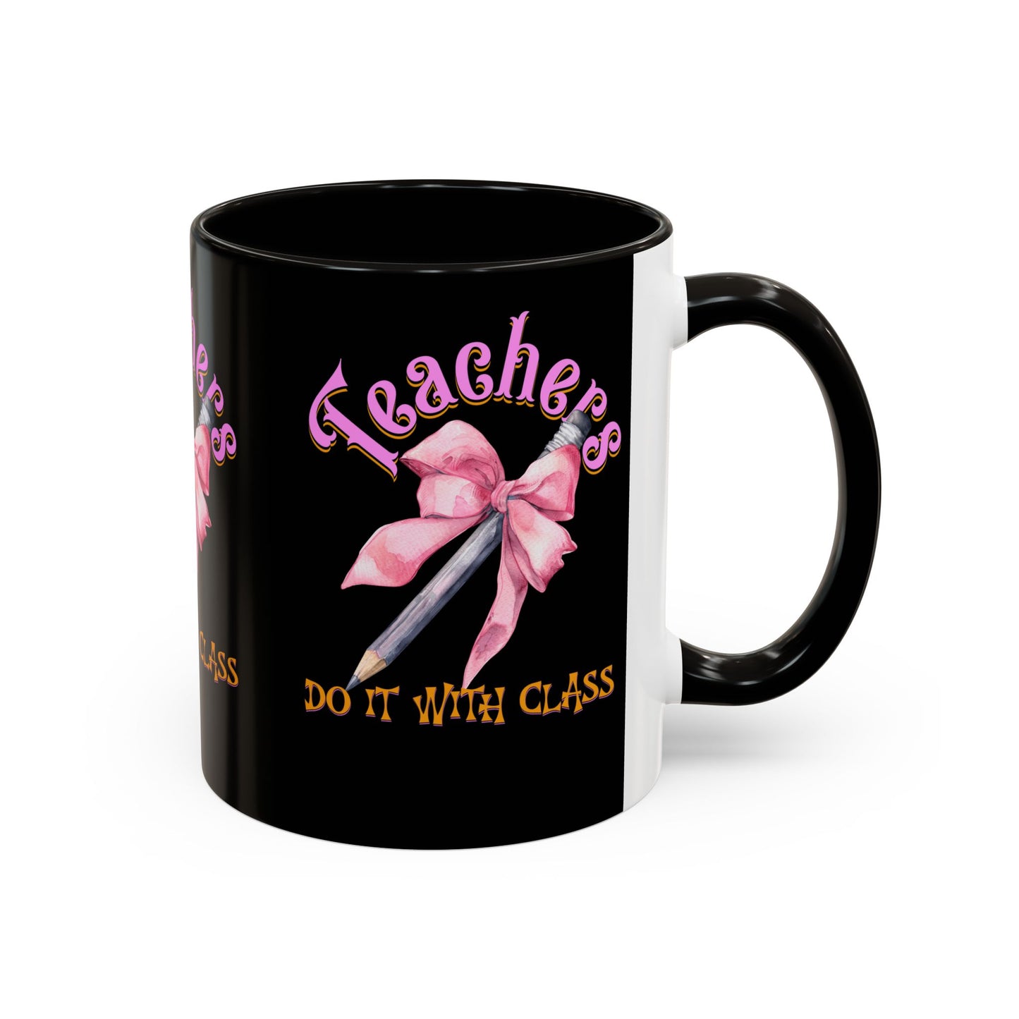 Colorful Mugs (11oz, 15oz), Teacher Appreciation Gift, Cute Gift for Teachers, Coffee Mug for Teachers, Coquette Bow Coffee Mug