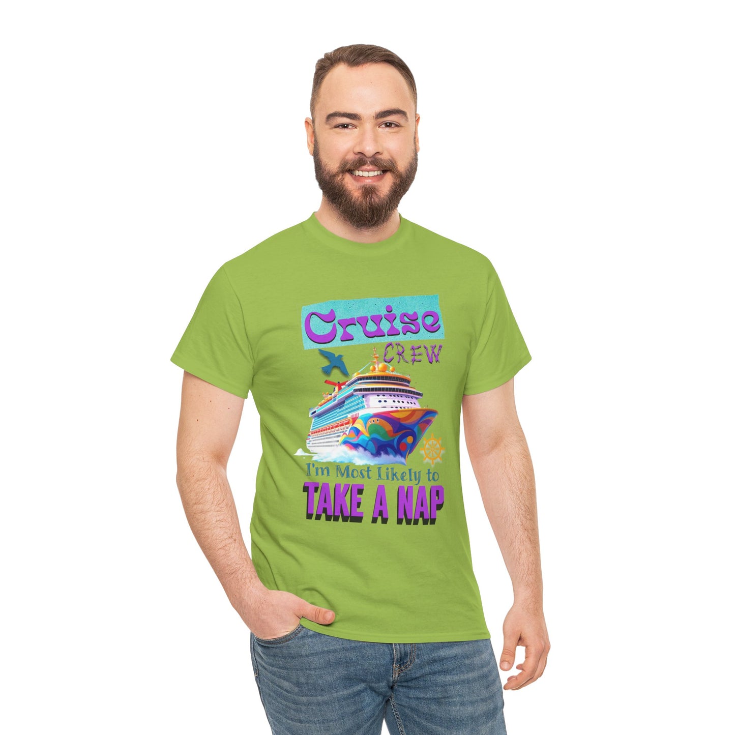 Cruise Crew Nap Tee, Unisex Cotton Shirt, Fun Cruise Vacation Apparel, Cruising Nautical Gift, Group Travel Outfit, Fun Cruise Shirt