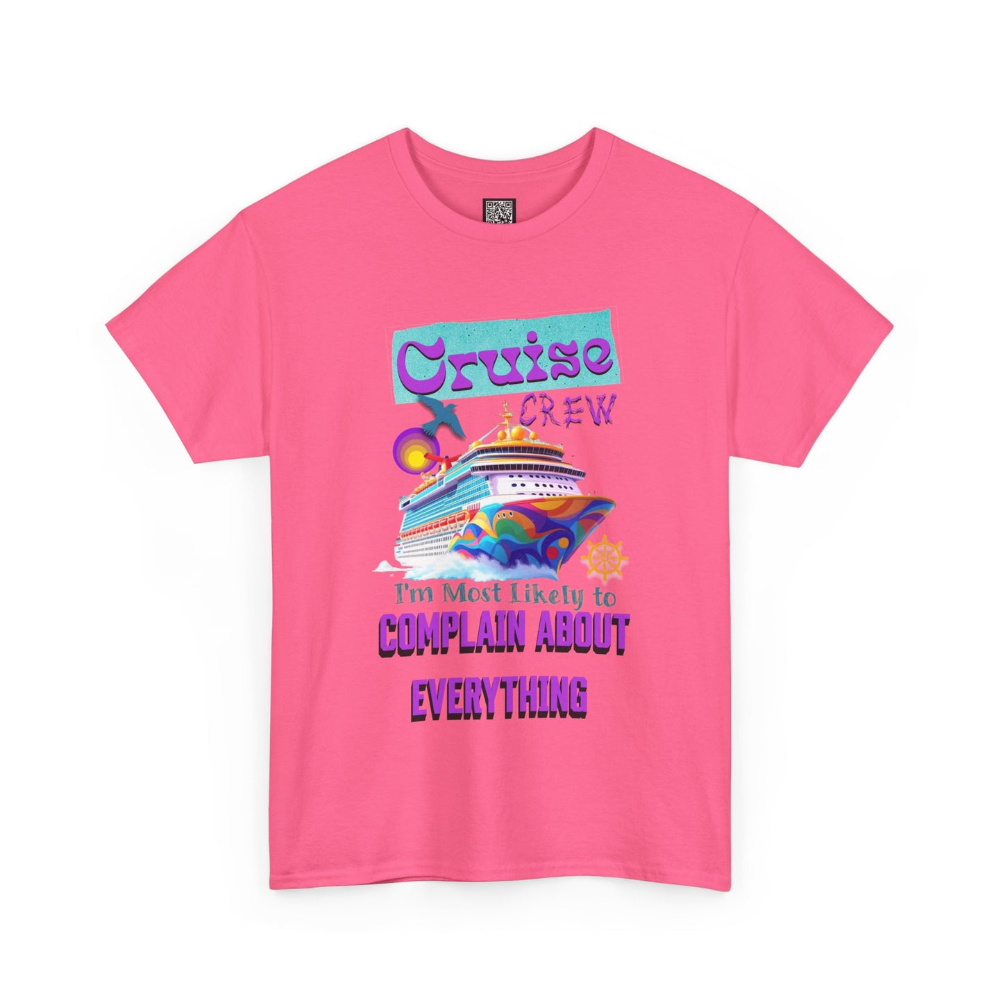 Cruise Crew Unisex Heavy Cotton Tee - Fun Travel T-Shirt for Vacations, Family Cruises, Summer Adventures, Gift for Cruise Travelers,