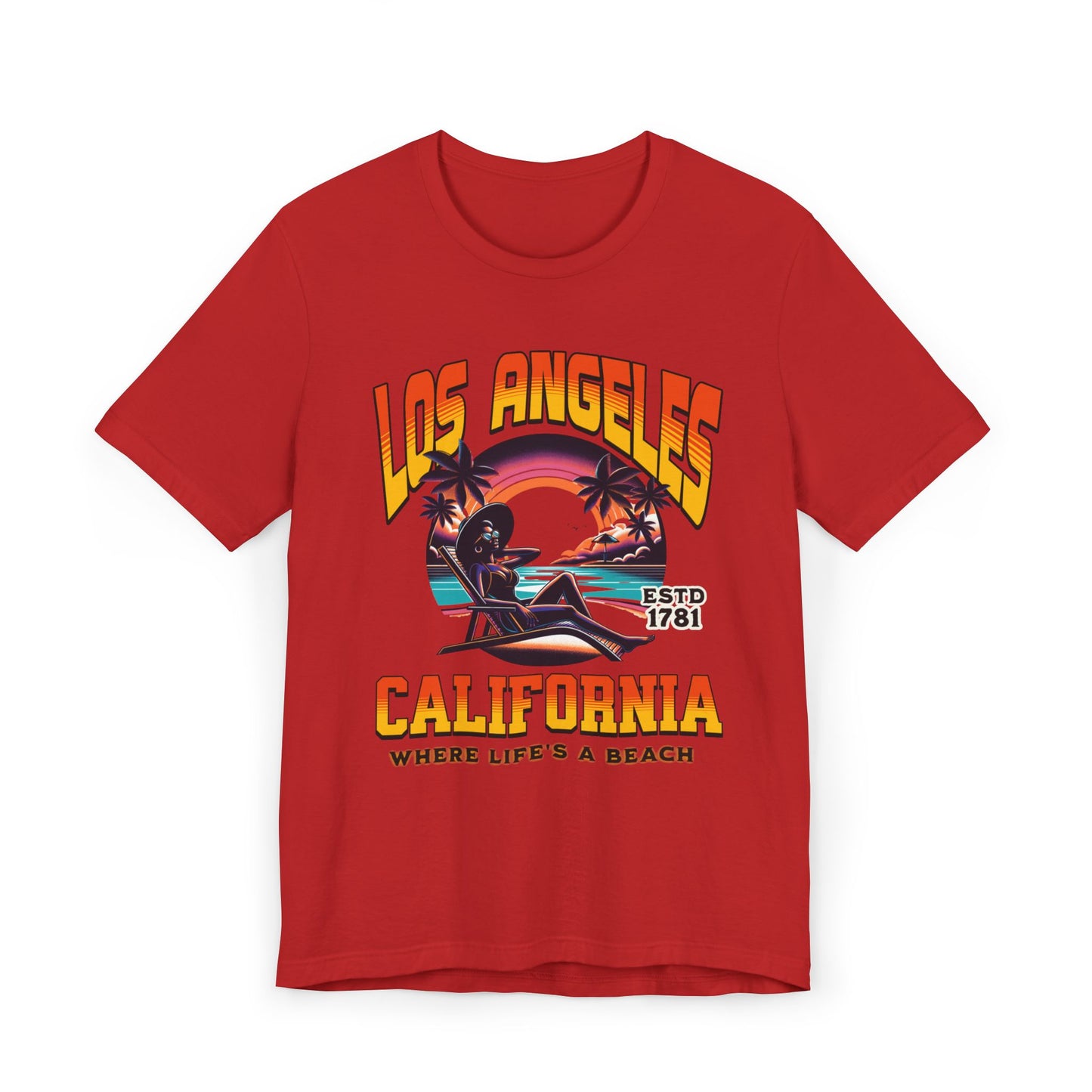 Los Angeles Vibes – “Where Life’s a Beach” Tee, Los Angeles Style Clothing, Beach Style T-Shirt, Rep Your City Los Angeles