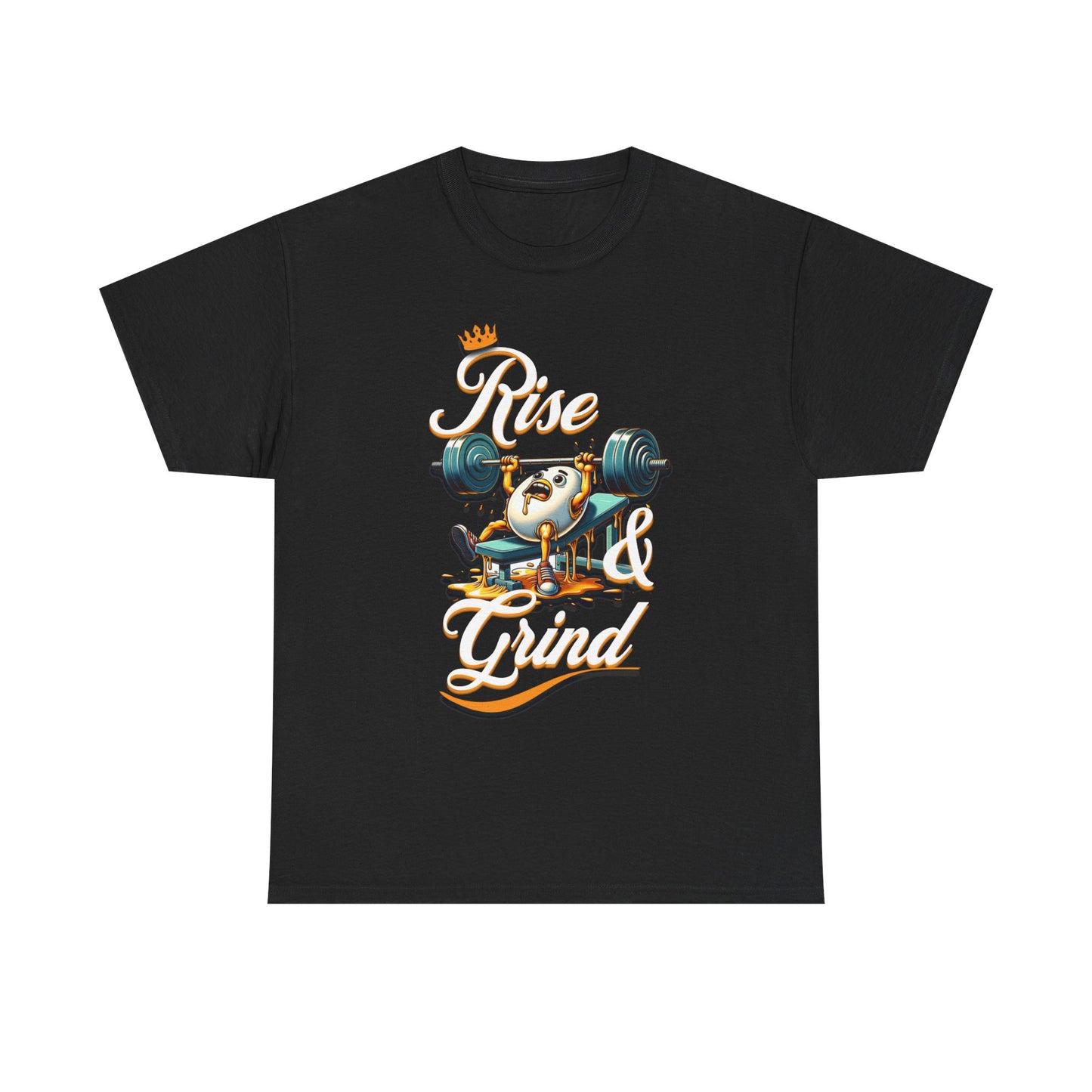 Egg-cellent Grind T-Shirts, Rise & Grind Gym Motivational Unisex Tee, Humorous T-Shirt for Fitness Enthusiasts, Motivational Cute Fitness T-Shirt